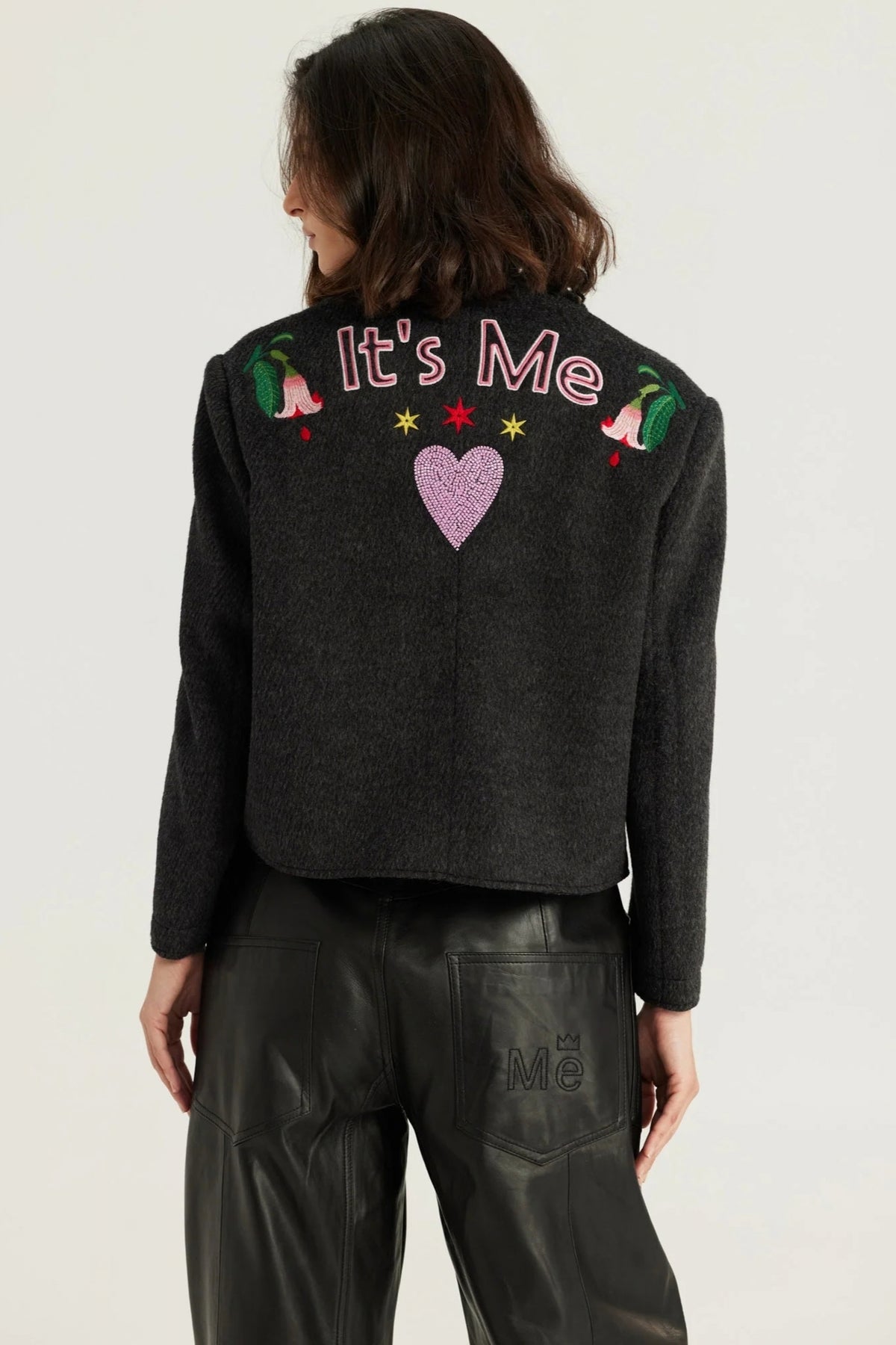 HEVEN GREY SHORT JACKET WHITE