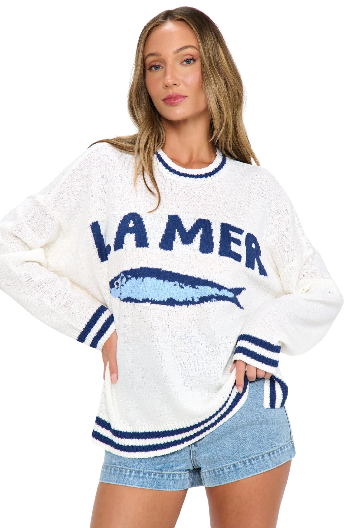 SETTLE IN SWEATER GRAPHIC KNIT