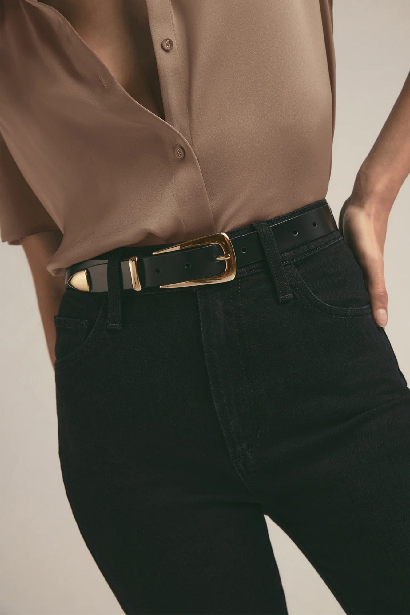 THE STATEMENT BLACK GOLD BELT