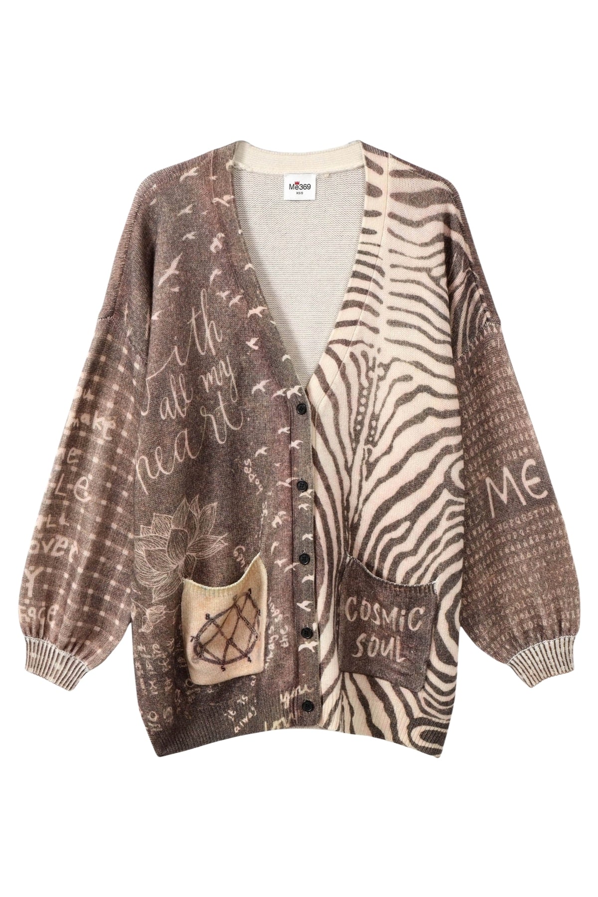 LIV NOIR MUSE PRINTED CARDIGAN