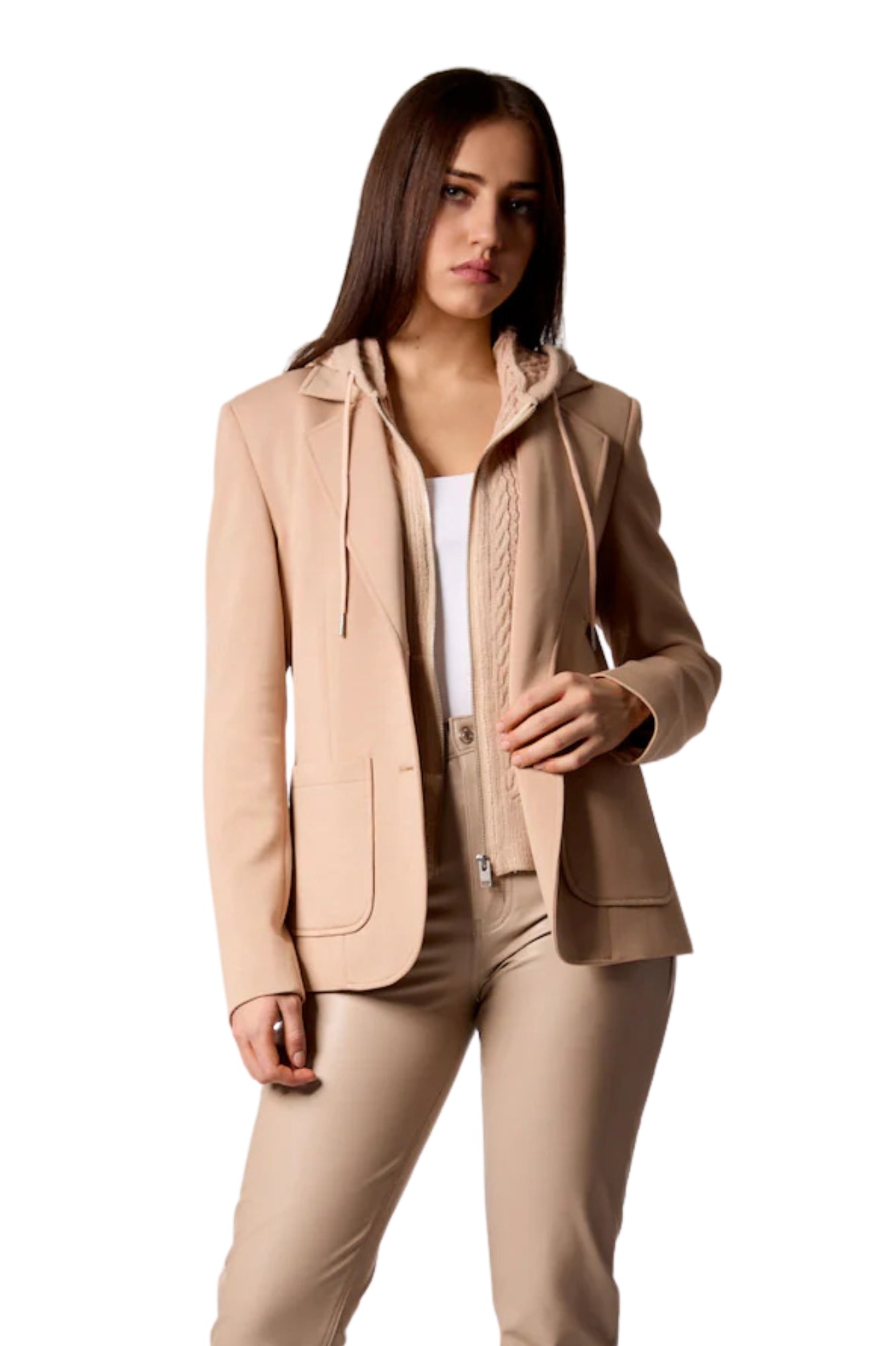 TOASTY CABLE KNIT BLAZER