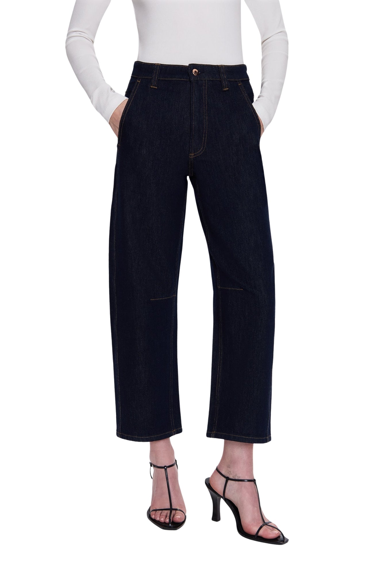 BEAU SEAMED CRESCENT NIGHTFALL RAW JEAN