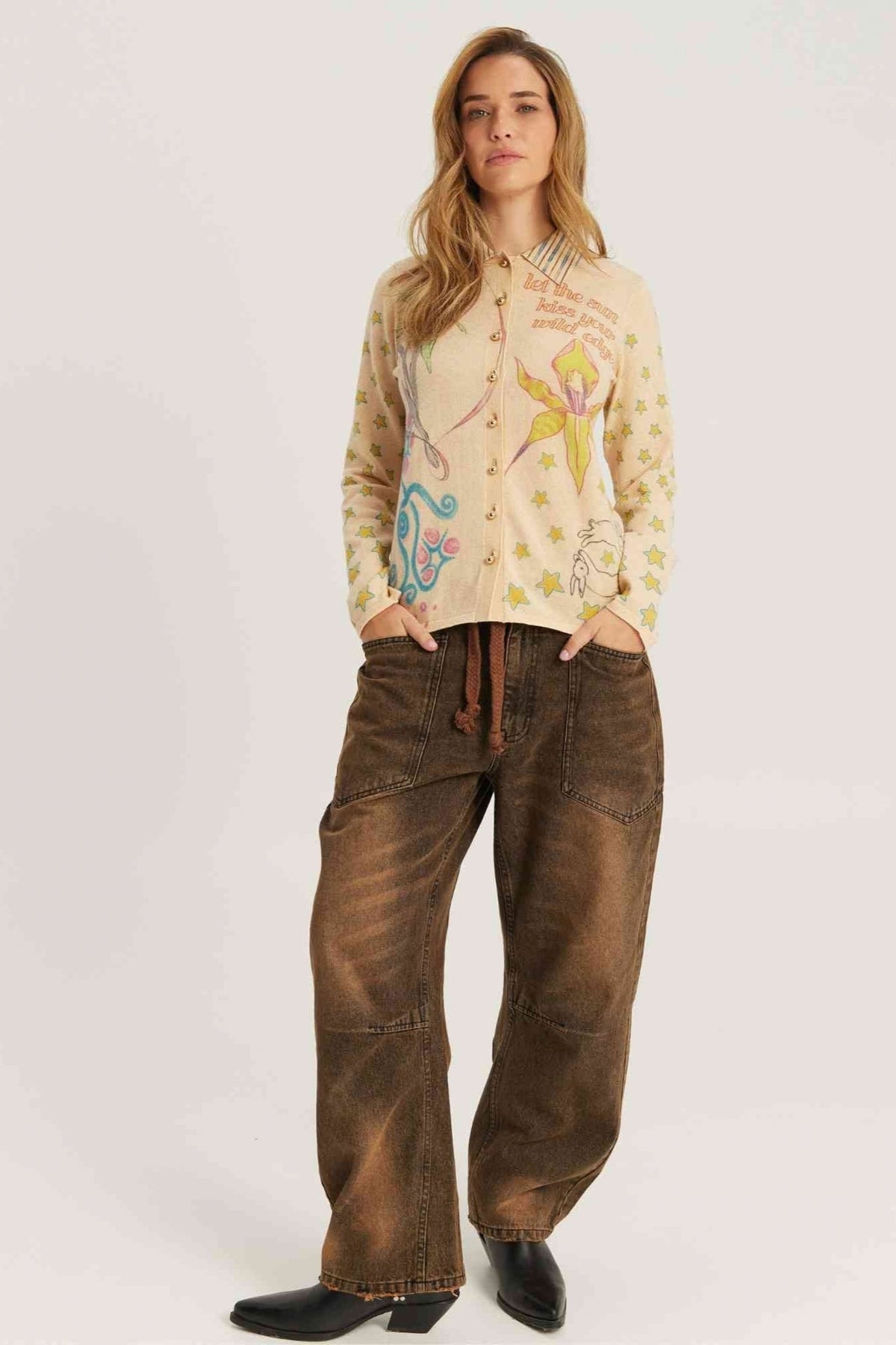 SERNITY PARADISO KNIT BUTTON SHIRT