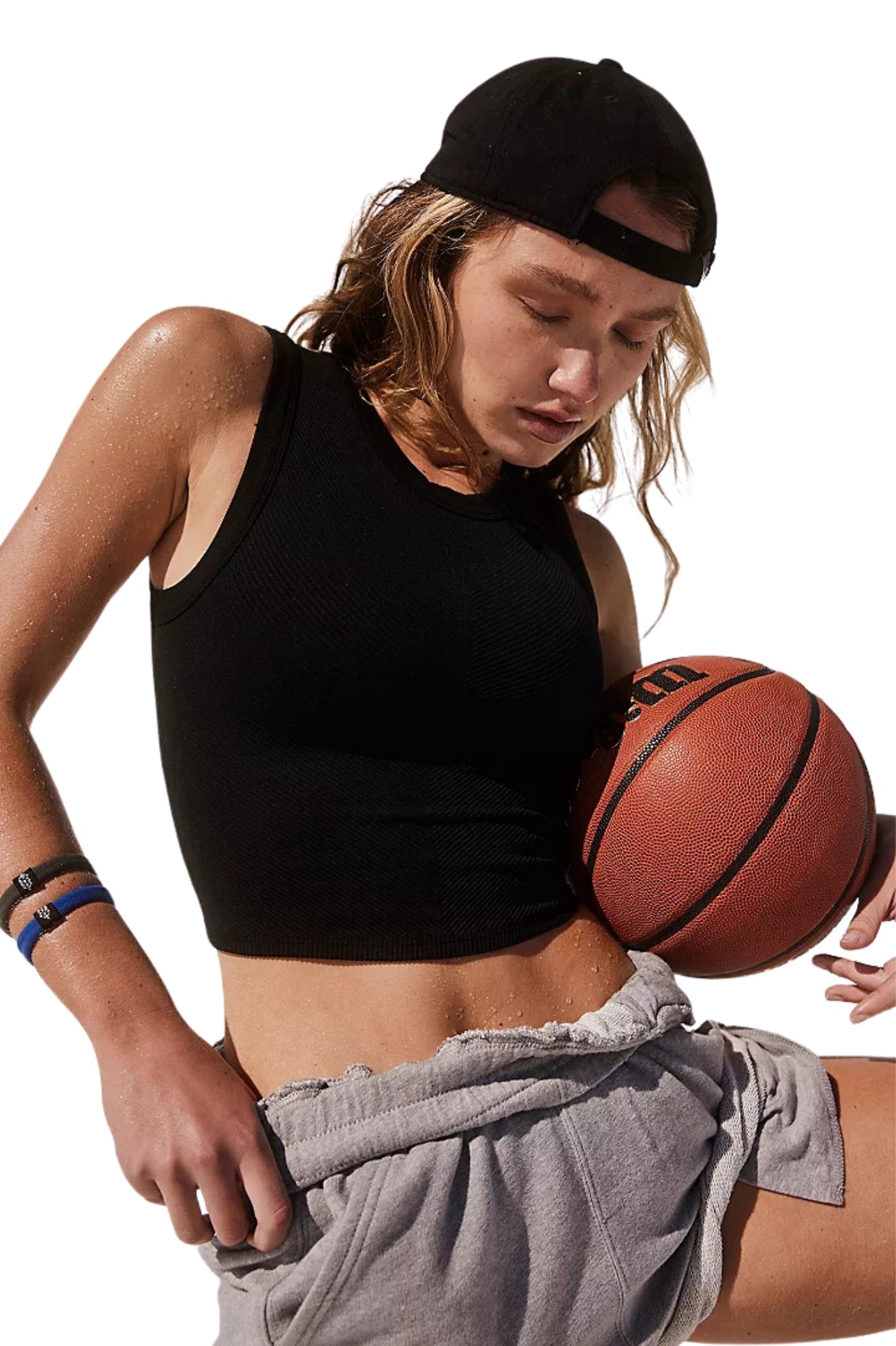 FREE THROW BLACK CROP