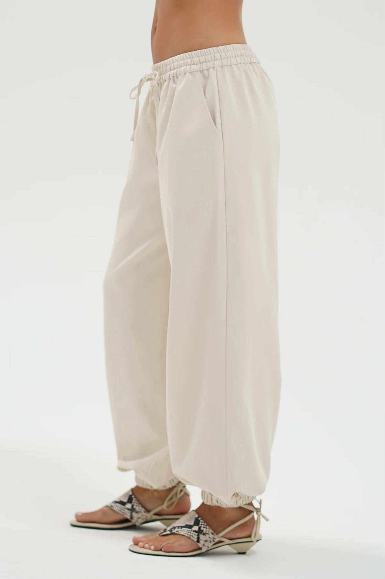 MILANO PANT IN CANVAS CREAM