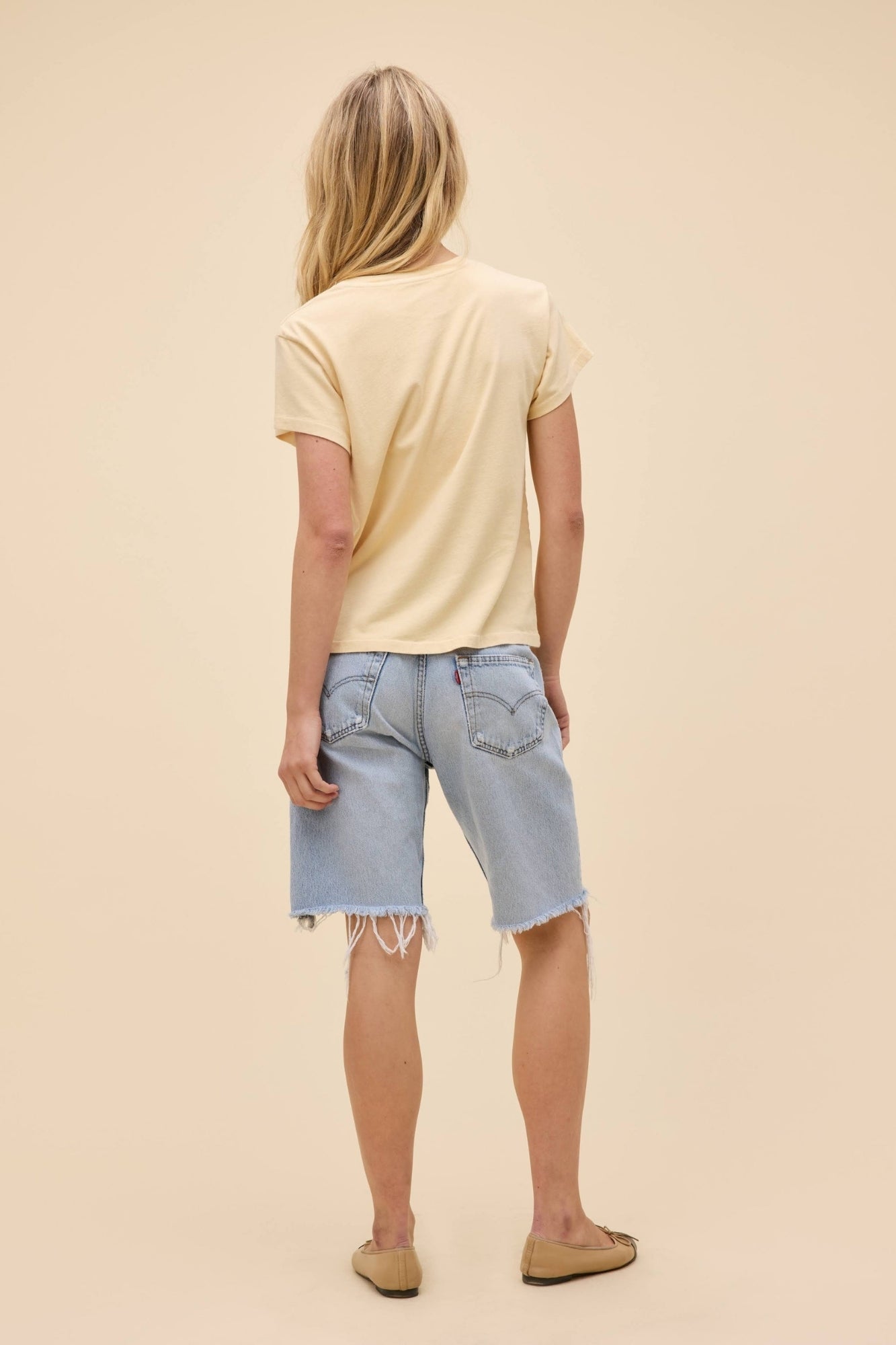 ELTON JOHN GOODBYE YELLOW BRICK ROAD TOUR TEE BUTTER YELLOW