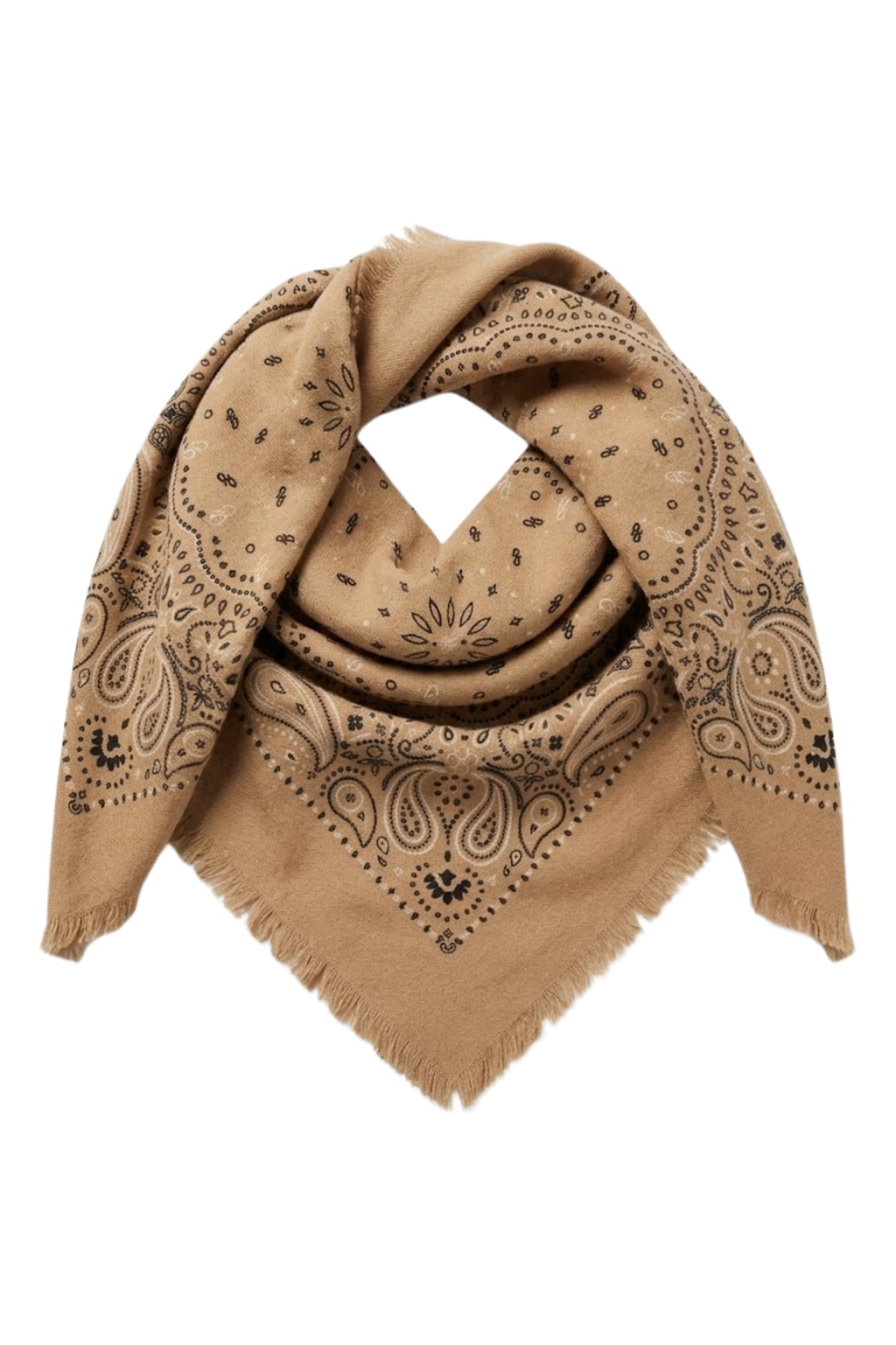 LUCKY LUCK SCARF IN CAMEL
