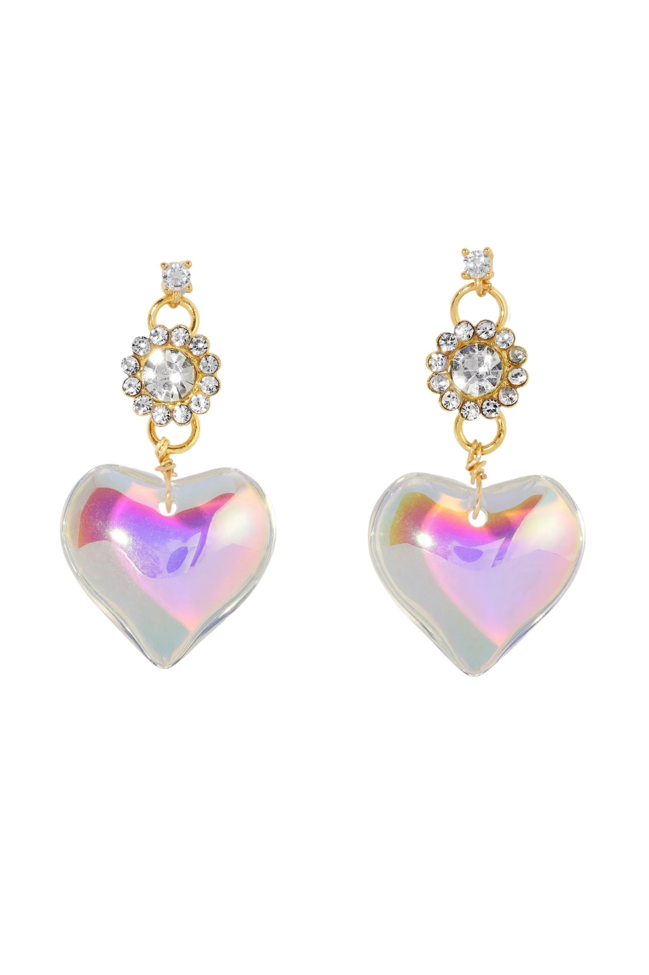 THE REBECCA HEART GOLD EARRINGS