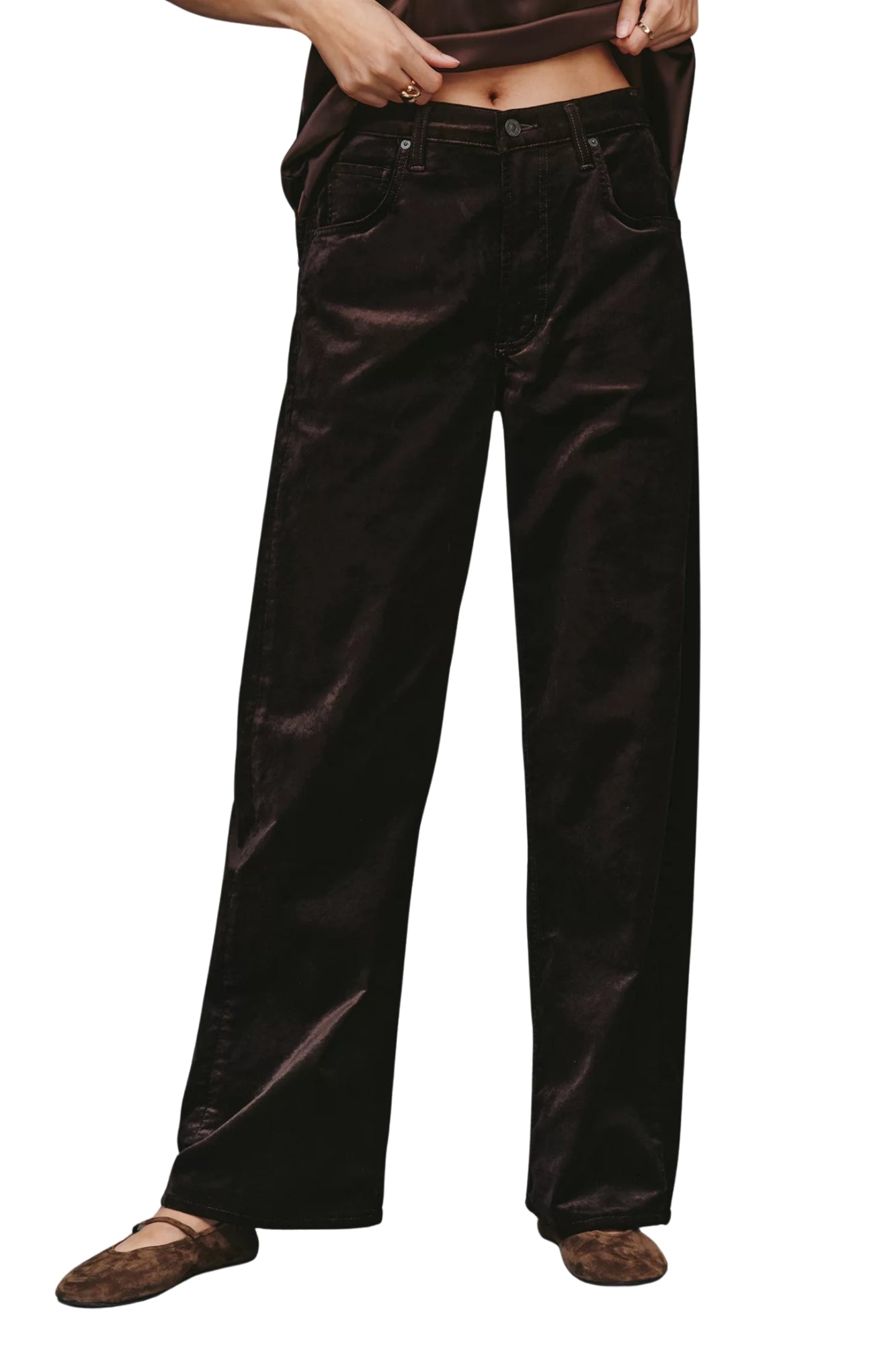 AYLA BAGGY ESPRESSO IN VELVET