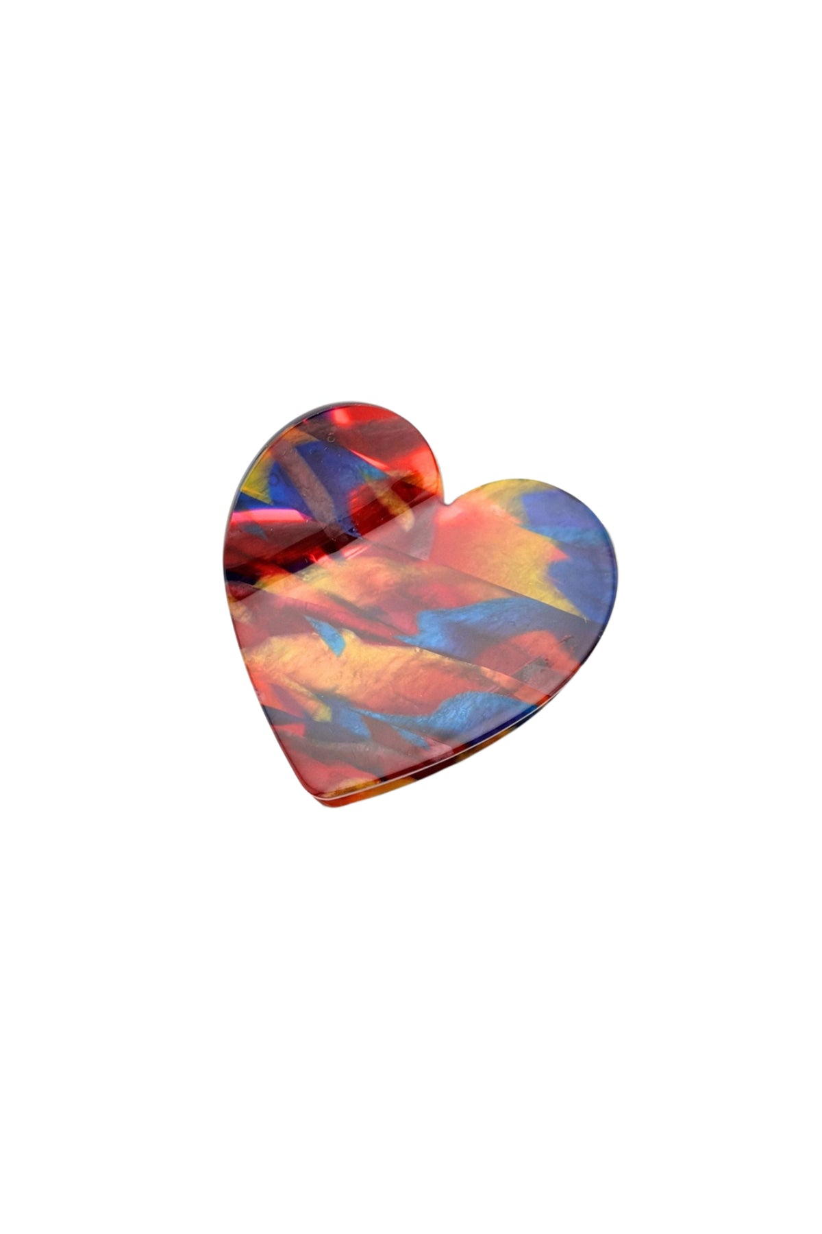 HAND PAINTED HEART HAIR CLAW CLIP LIMITED EDITION