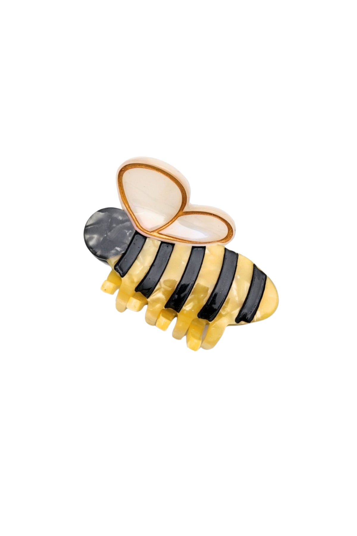 HAND PAINTED MINI BEE CLAW HAIR CLIP