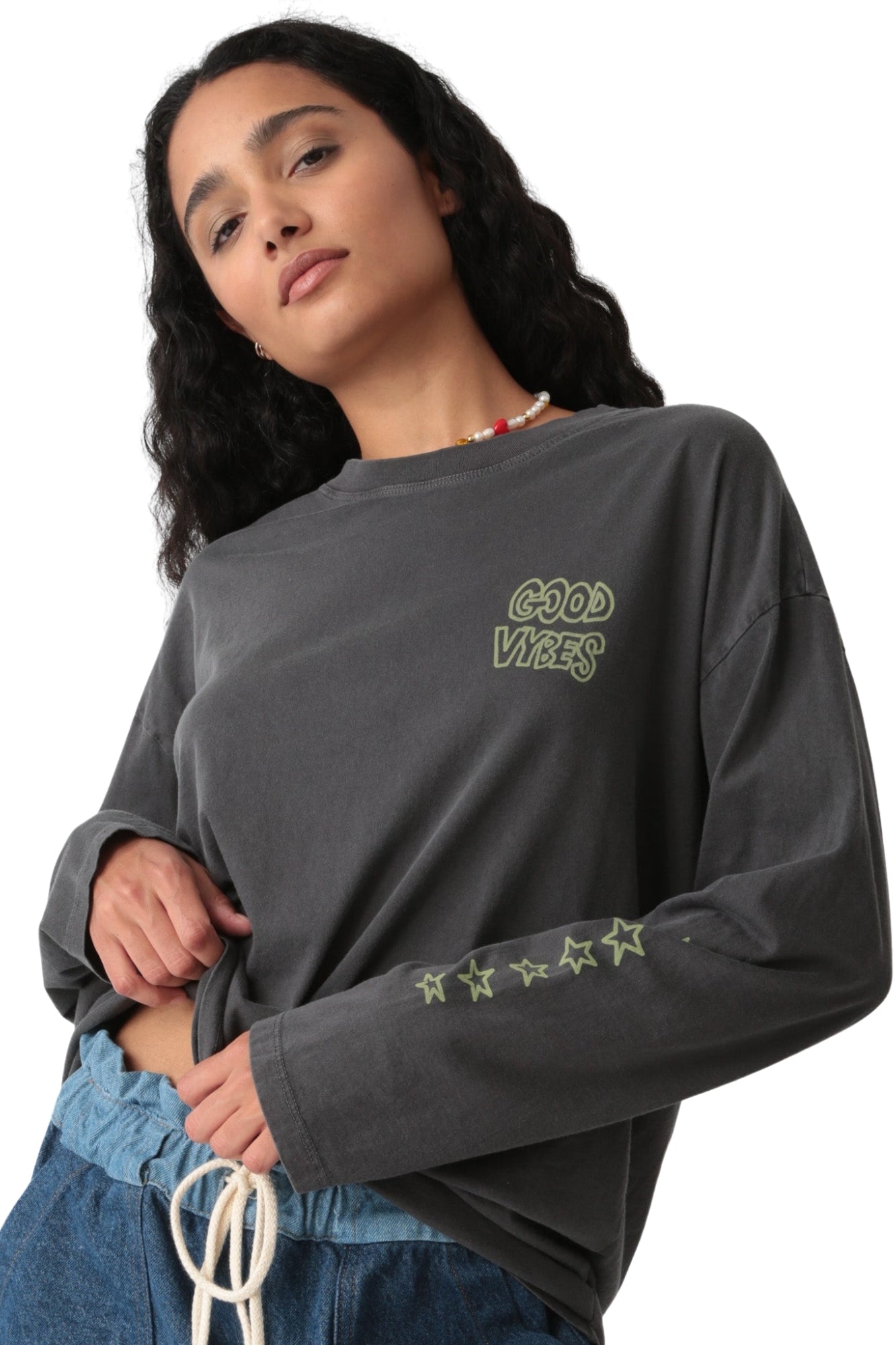 CAMDEN SHADOW TEE GOOD VYBES