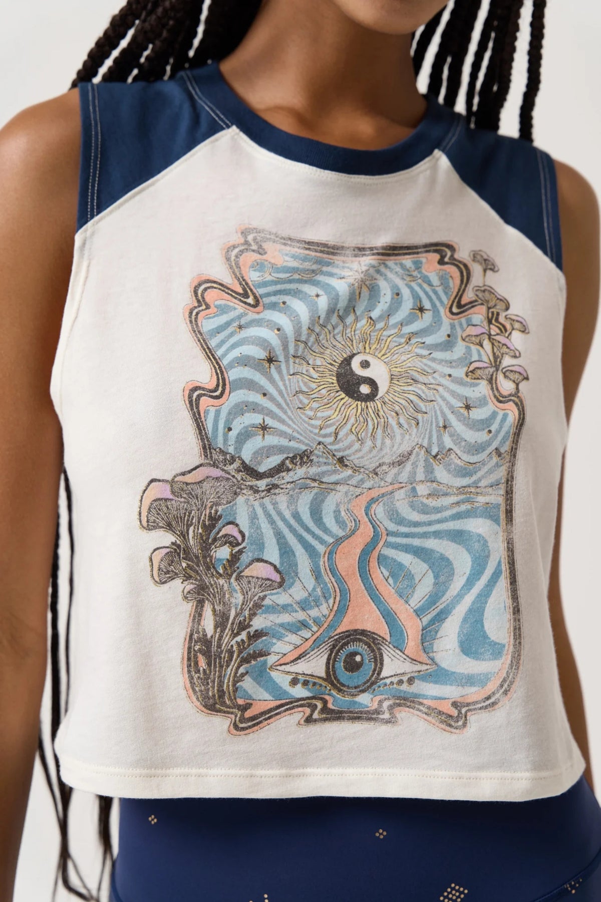 COSMIC MIRAGE RALLY TANK IN VINTAGE WHITE