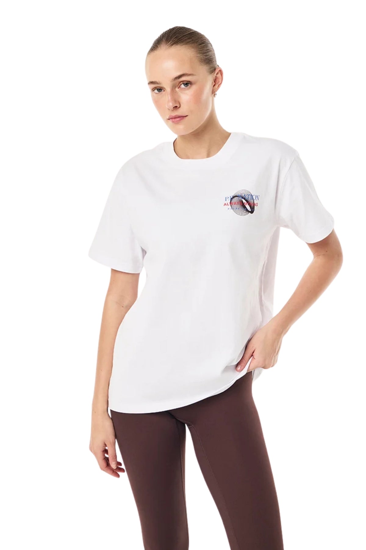 SNAP RELAXED FIT TEE IN WHITE