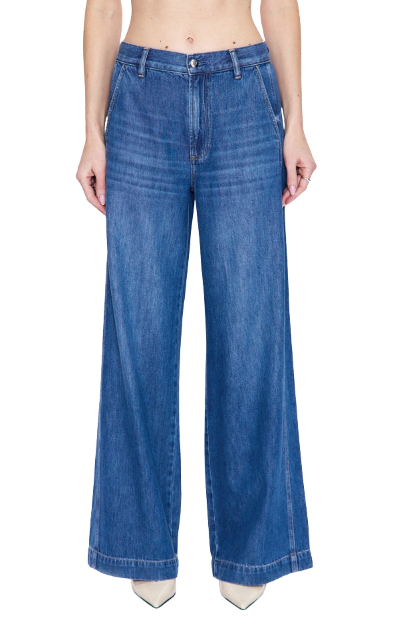 JADYN SEAMED LOW SLUNG PALAZZO IMAGINE