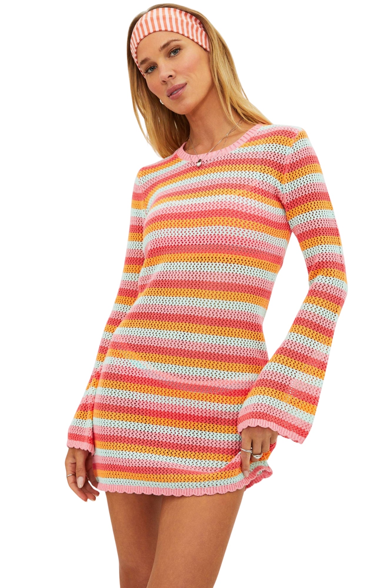 LIBBI DRESS GUAVA JELLY CROCHET