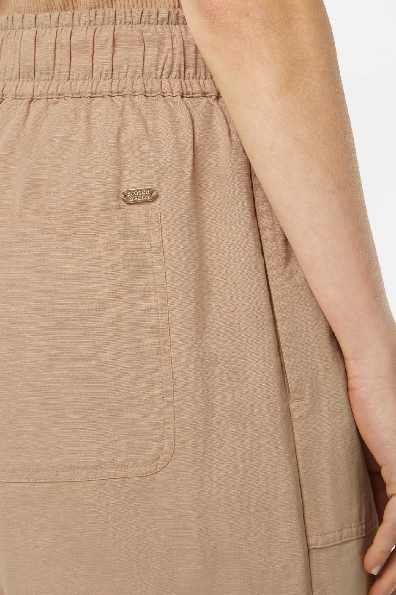 NOA HIGH RISE WIDE LEG PULL ON SOFT CAMEL