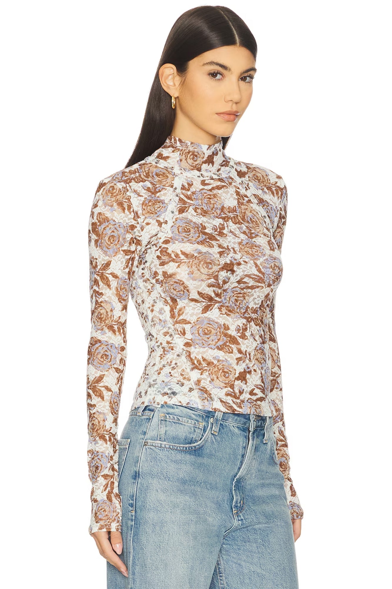 LYRIC LONG SLEEVE IVORY COMBO