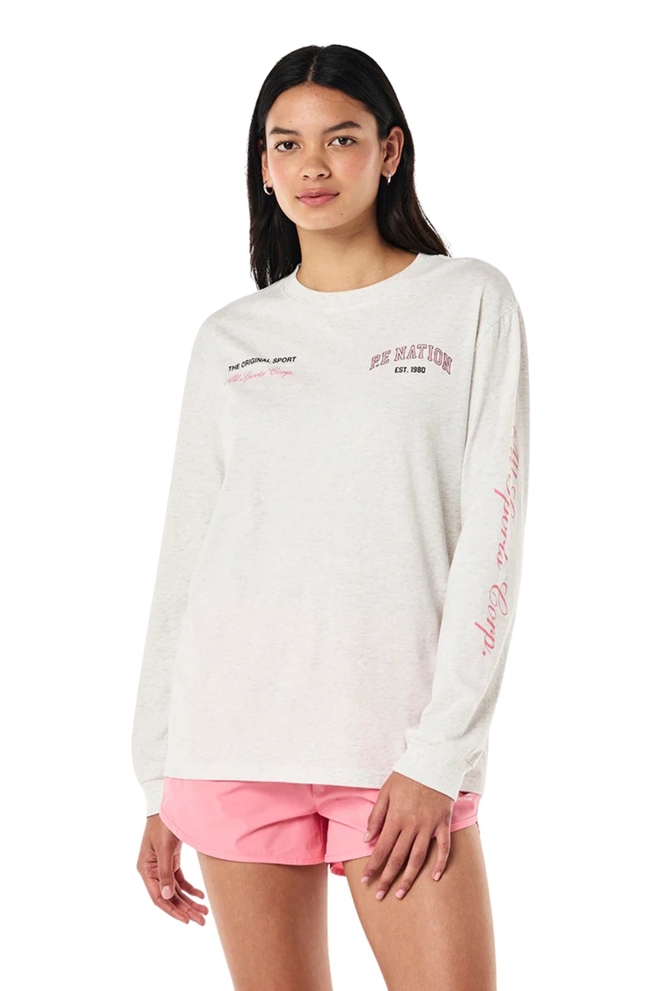 BASE LONG SLEEVE GREY MARLE TEE