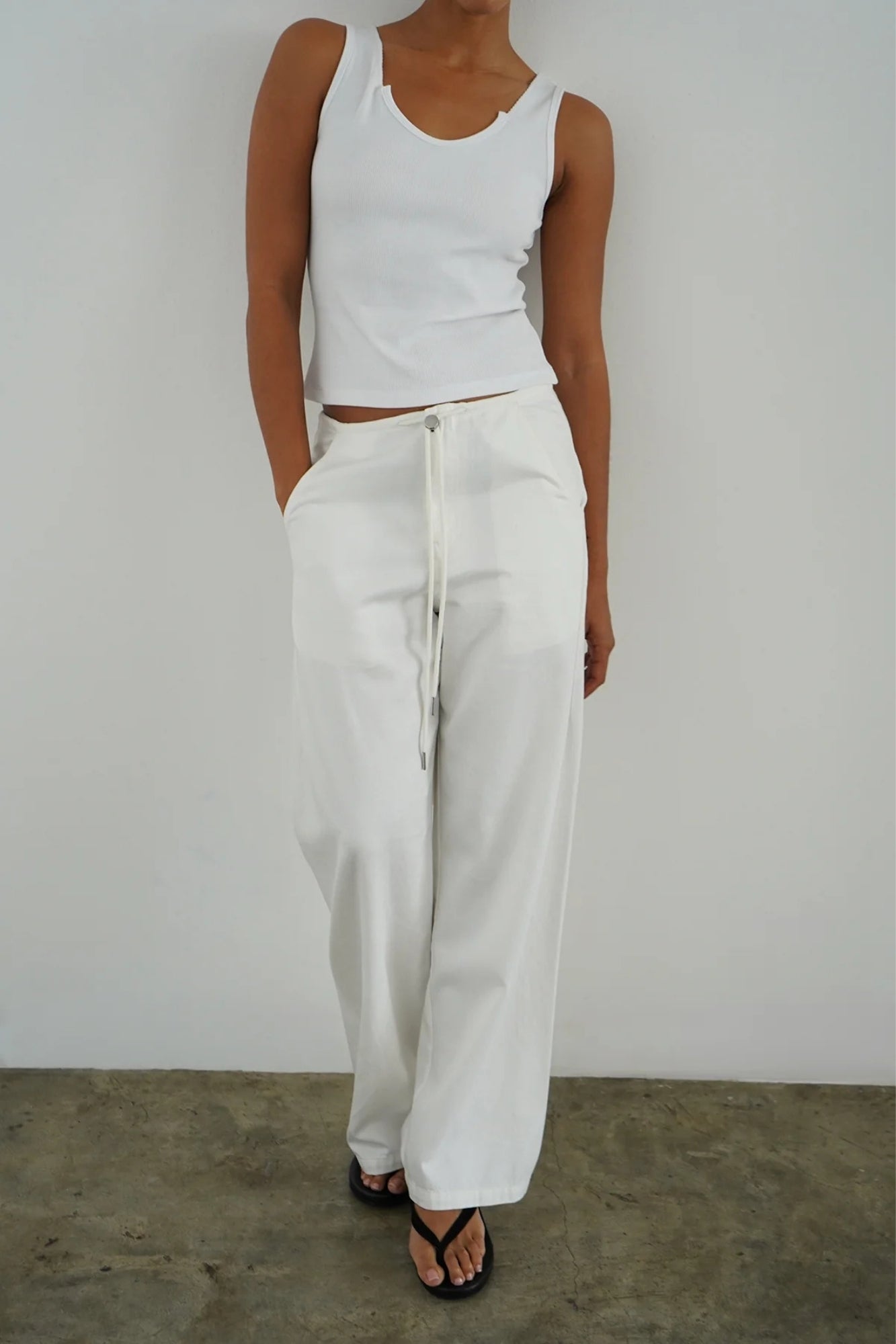 DUSTY SOFT DENIM PANT IN WHITE