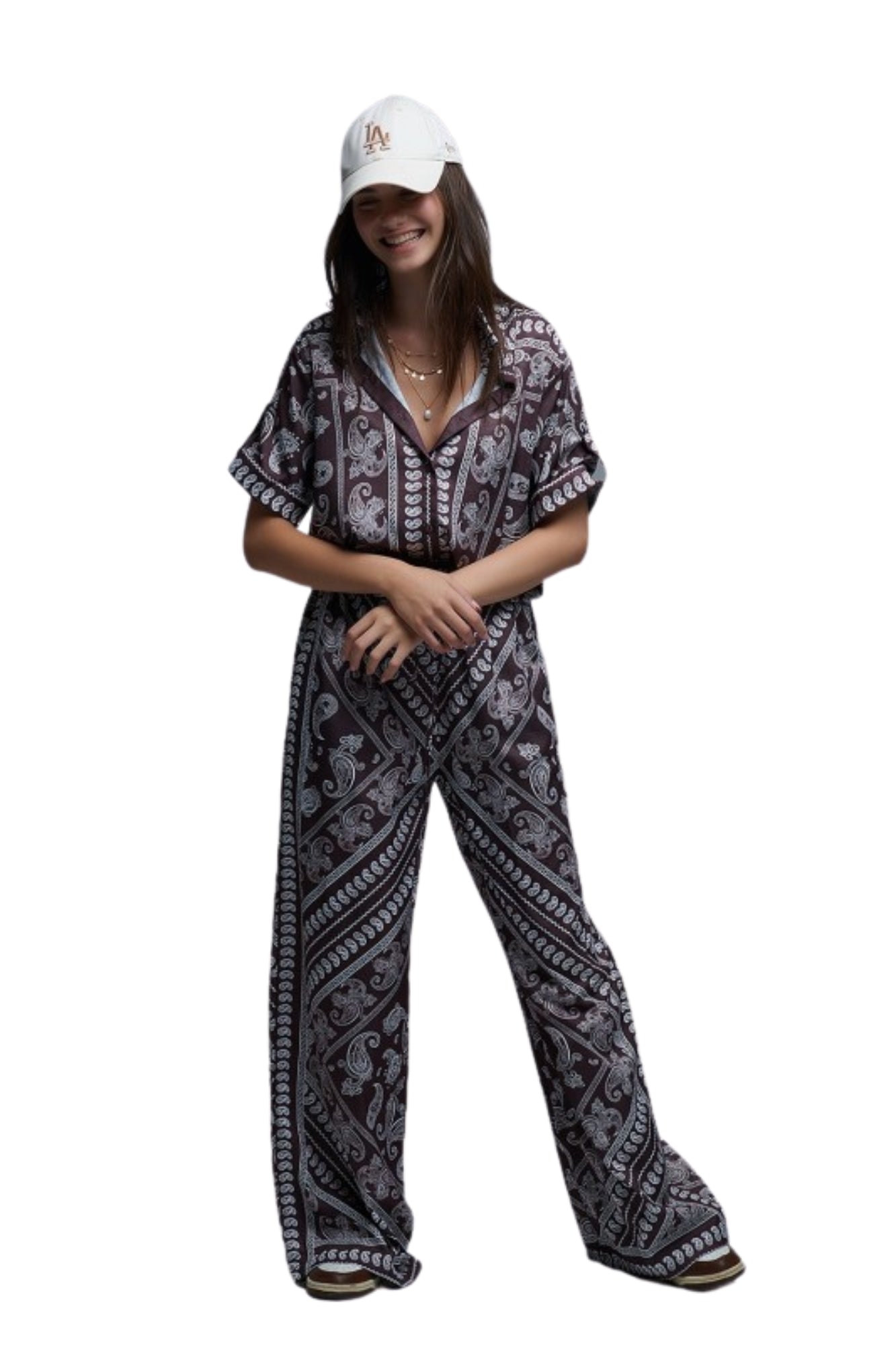 PAISLEY BANDANA BROWN SET