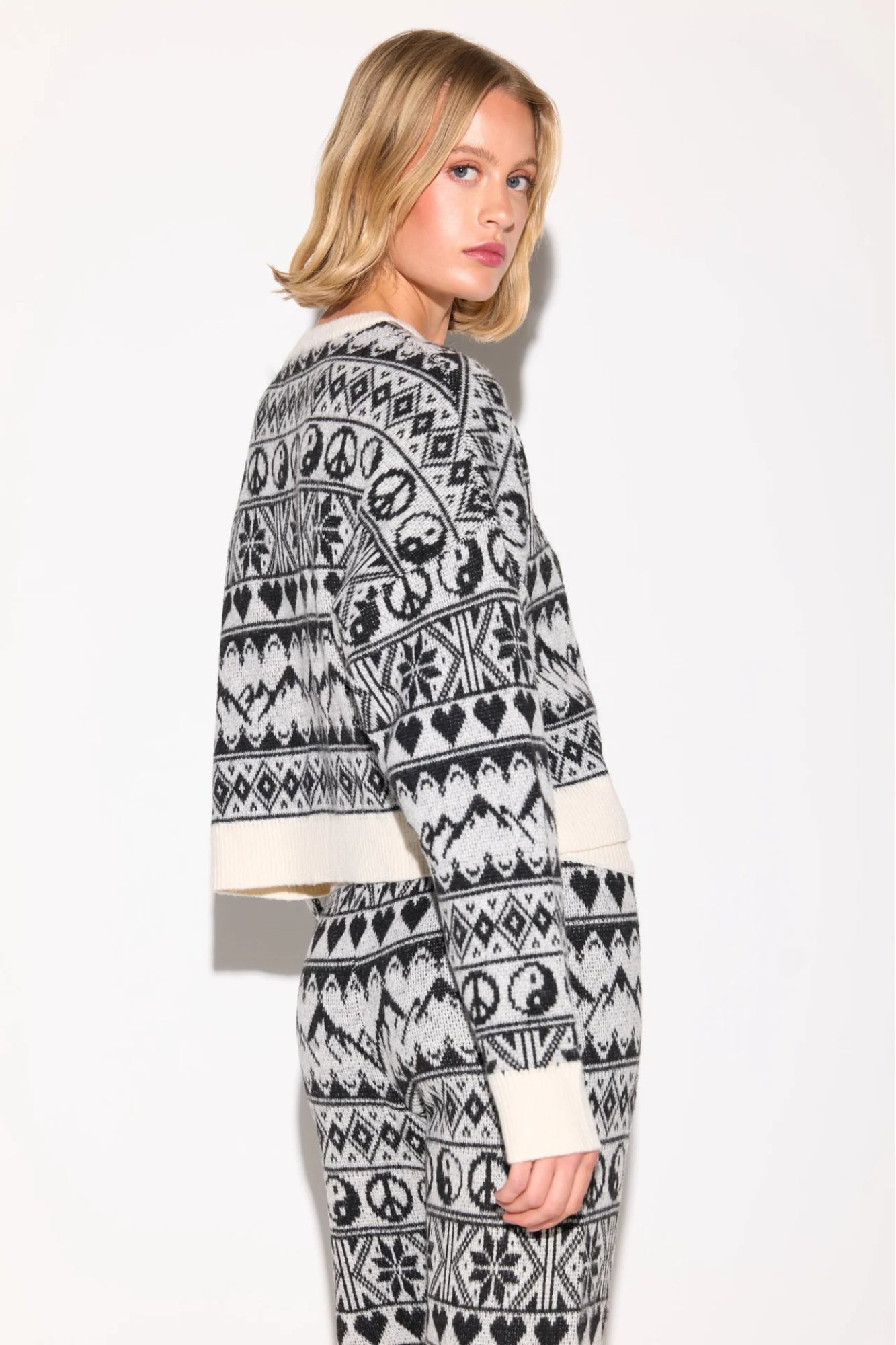 ICON FAIRISLE DIAMOND SWEATER WINTER WHITE