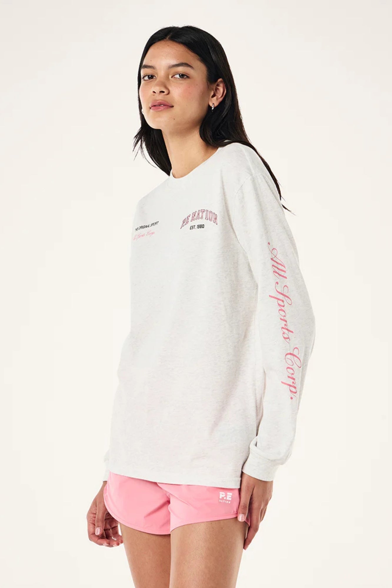 BASE LONG SLEEVE GREY MARLE TEE