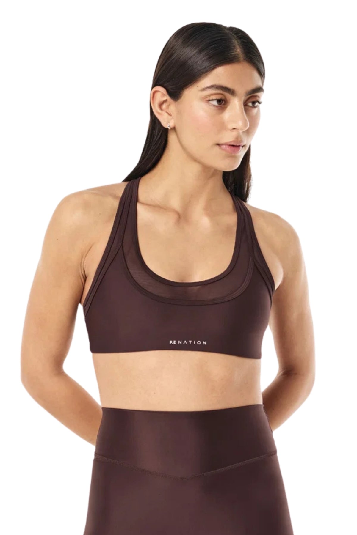FUSION SPORTS BRA IN DARK PLUM