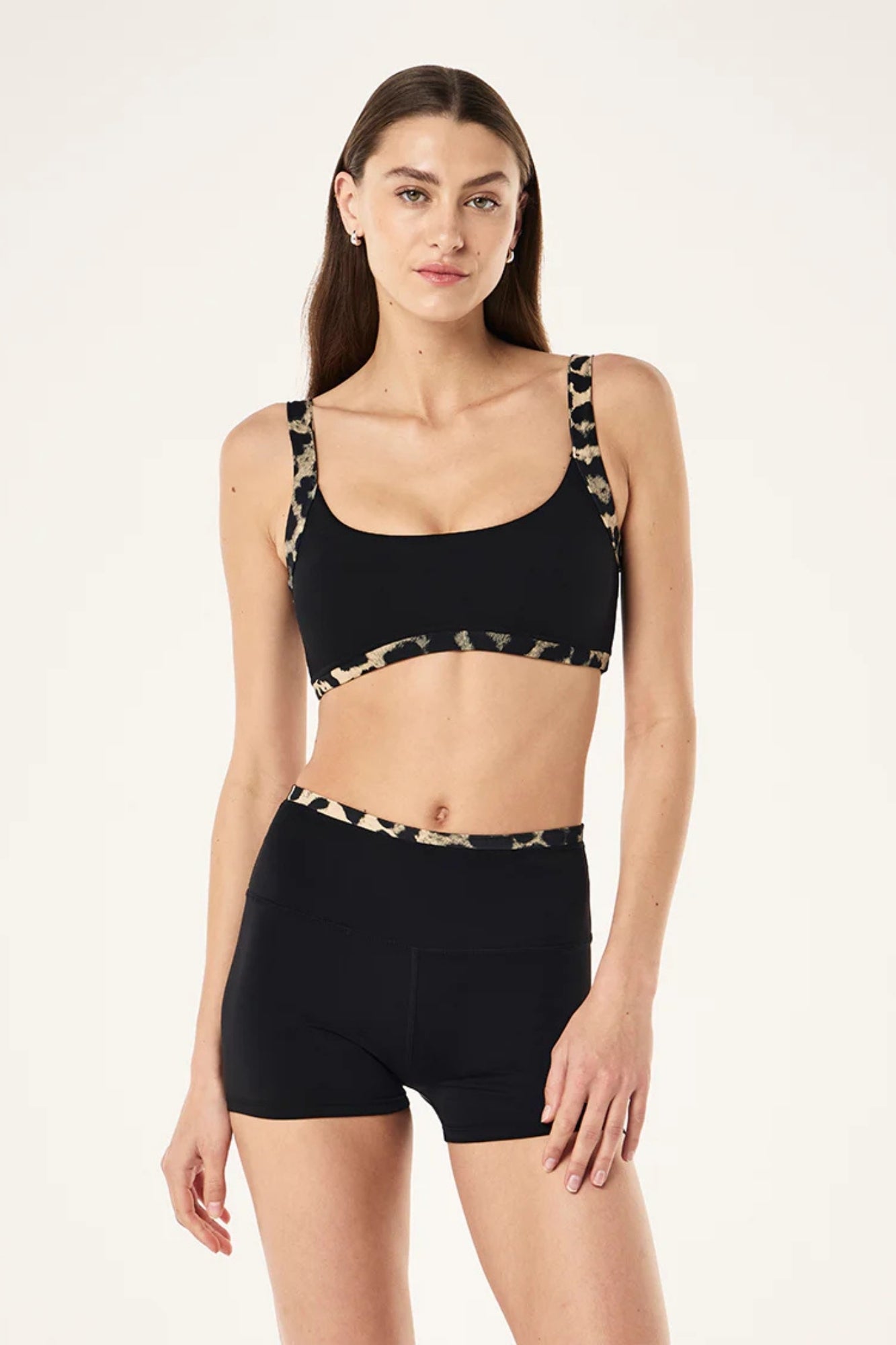 VIVID BLACK LEOPARD SPORTS BRA