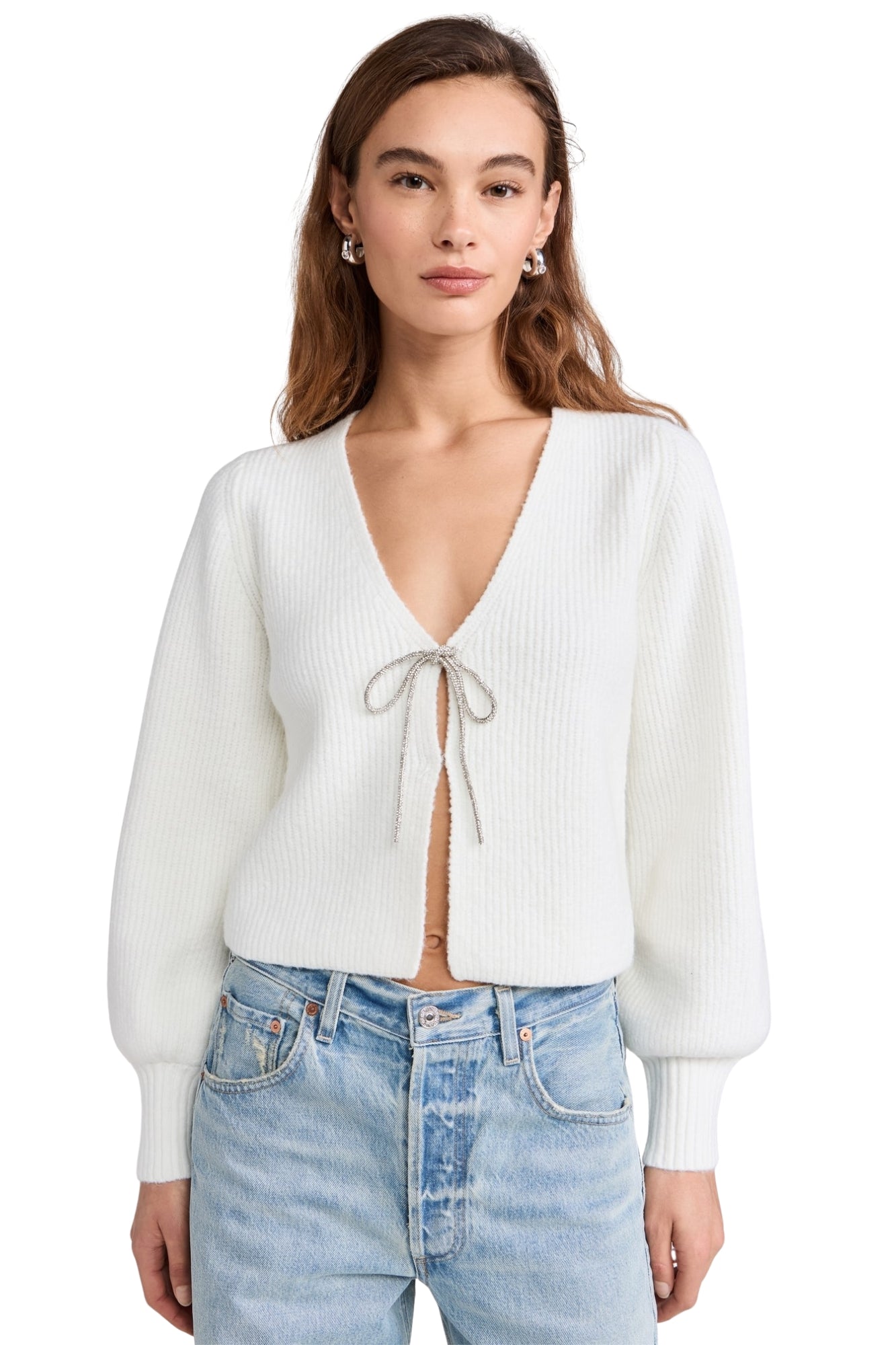 WIDE SLEEVE IVORY CARDIGAN