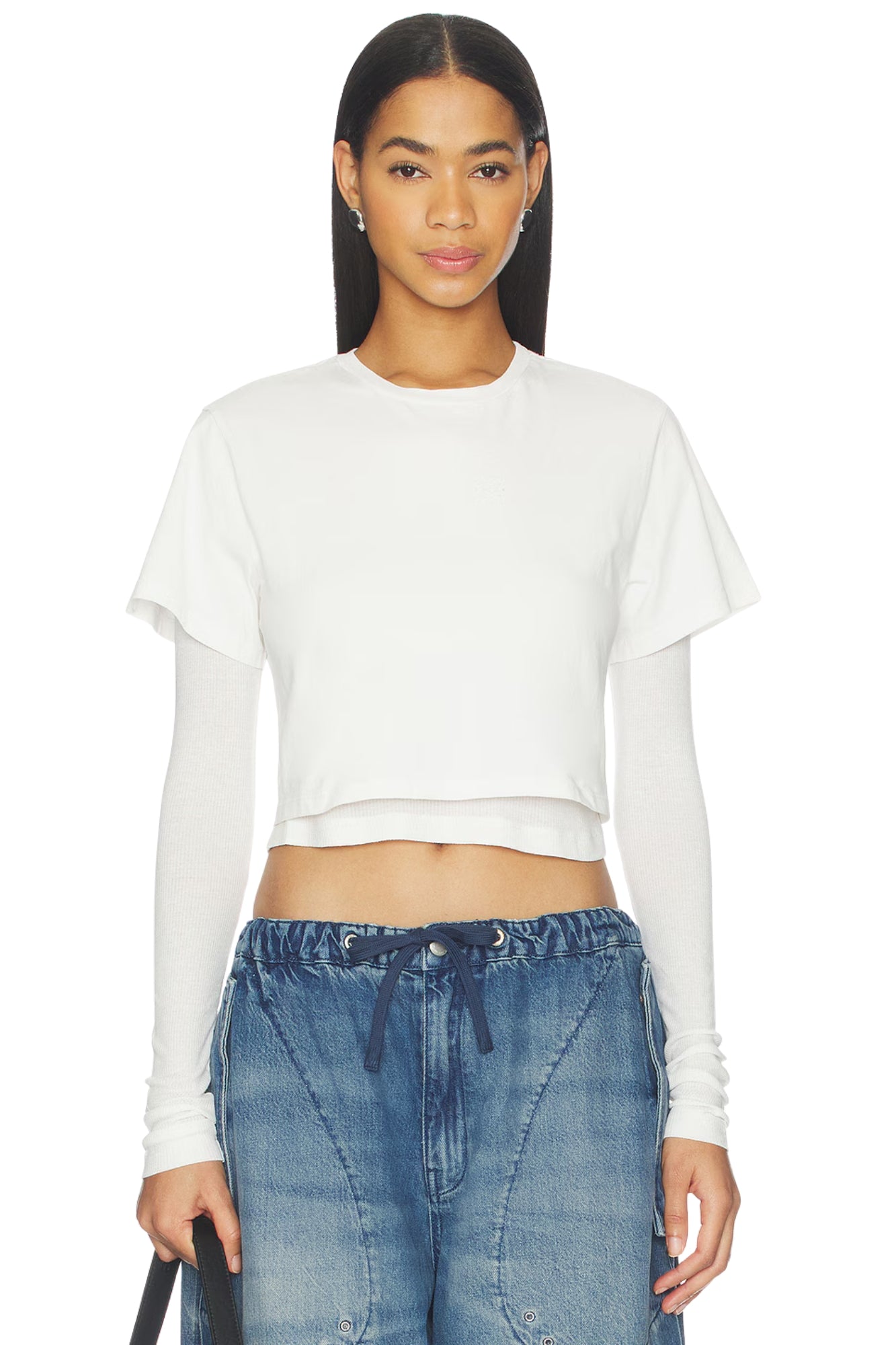 ROMILY TEE IN WHITE ASH
