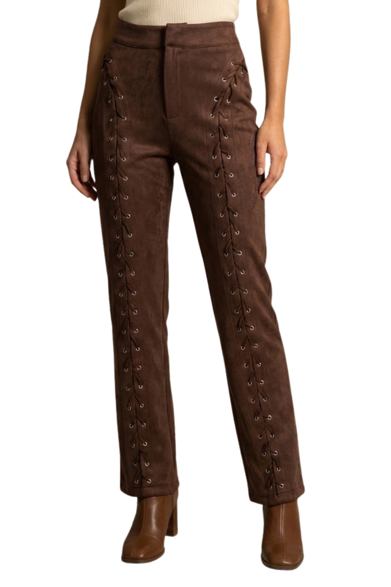 SUEDE BROWN PANT