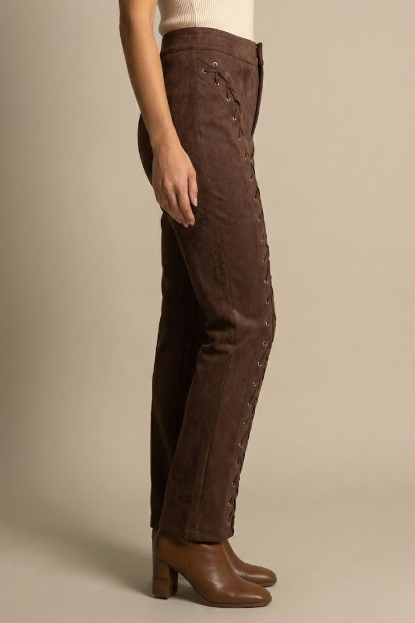 SUEDE BROWN PANT