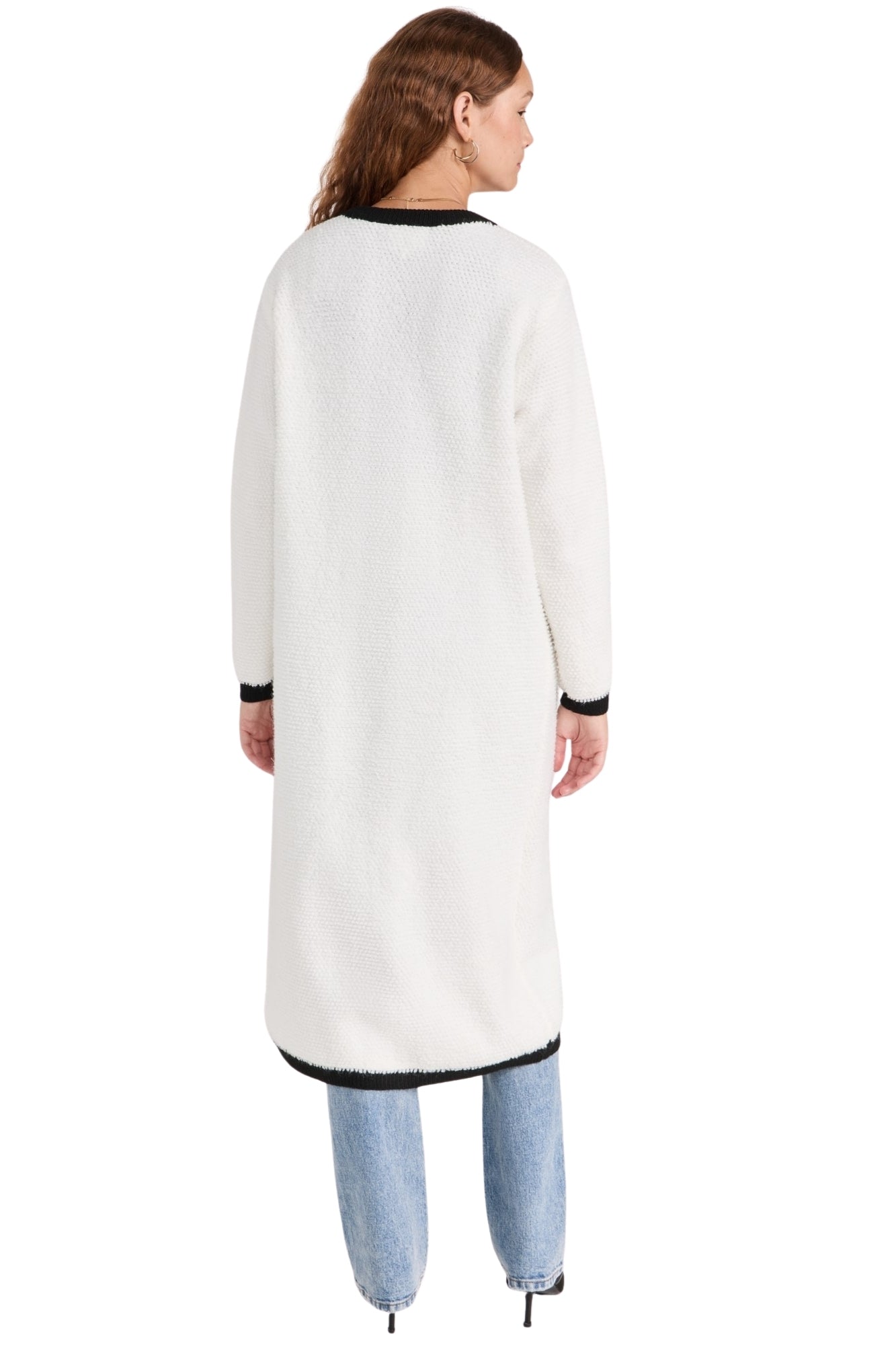 BON IVORY AND BLACK CARDIGAN