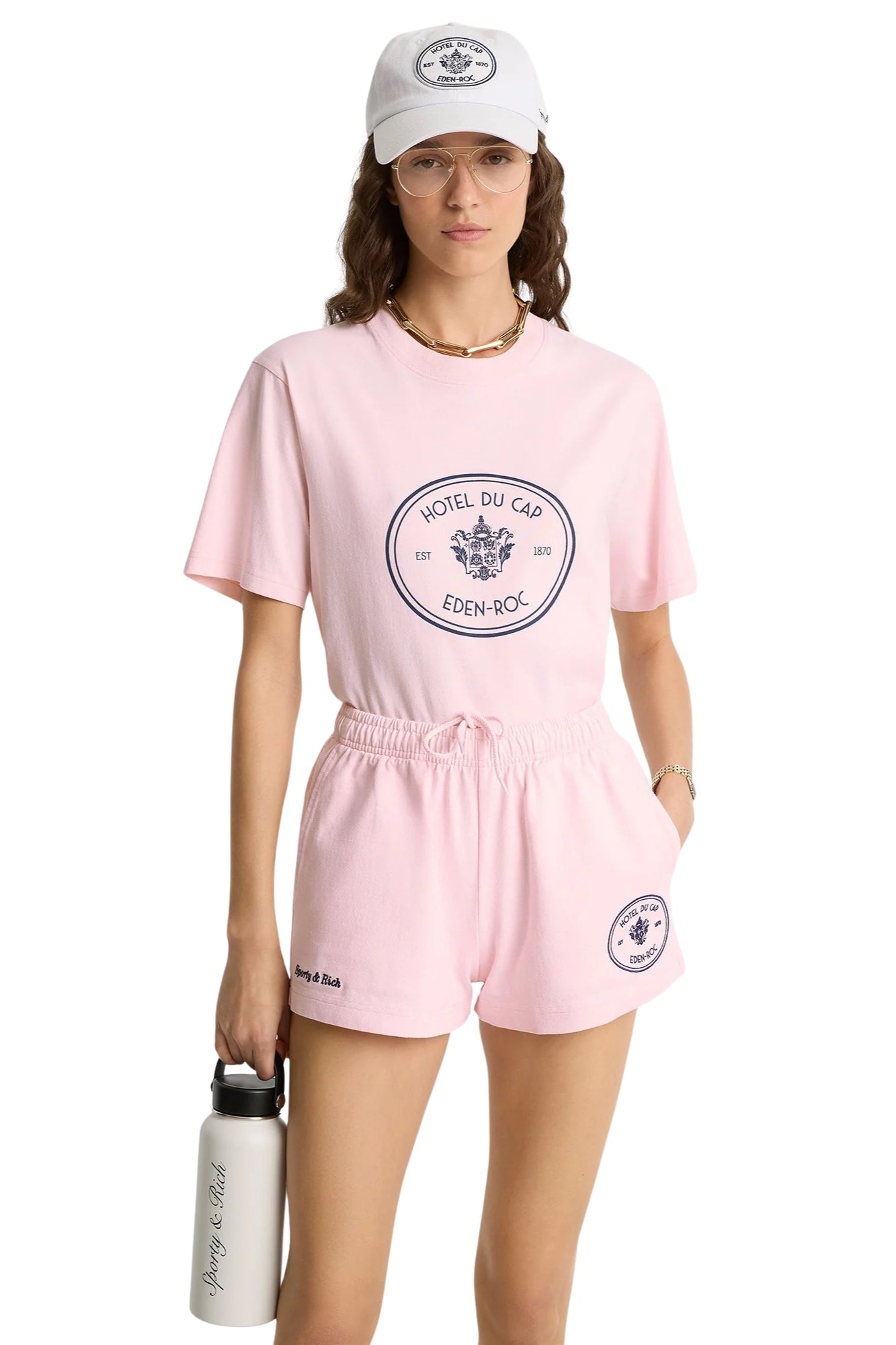 EDEN CREST PINK AND NAVY T-SHIRT