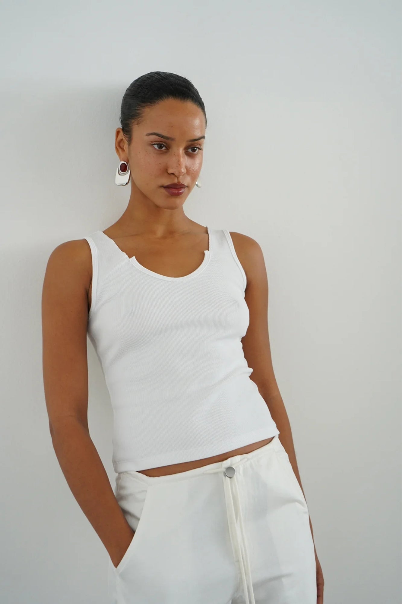 RUBEN RIB TANK IN WHITE