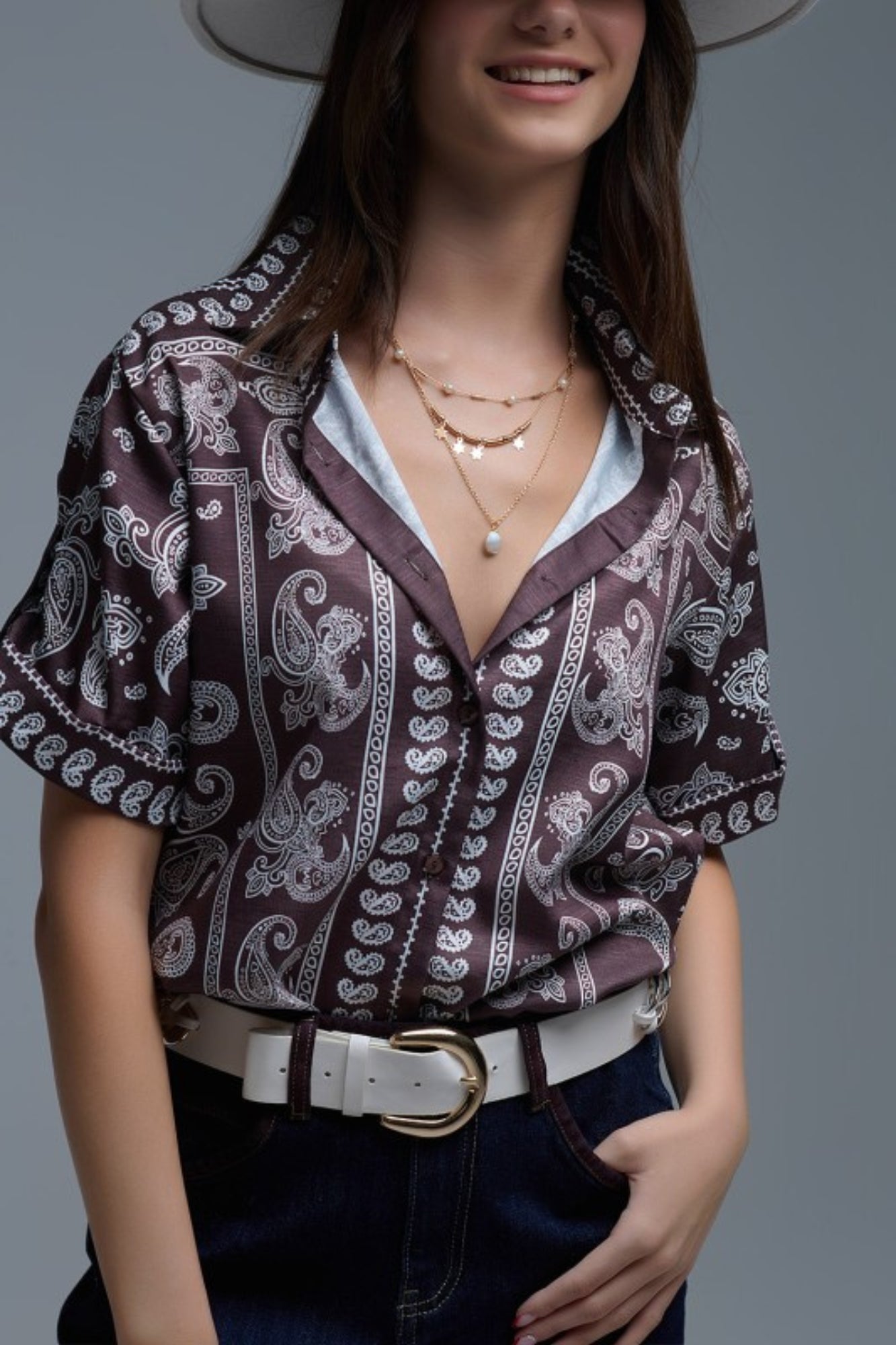 PAISLEY BANDANA BROWN SET