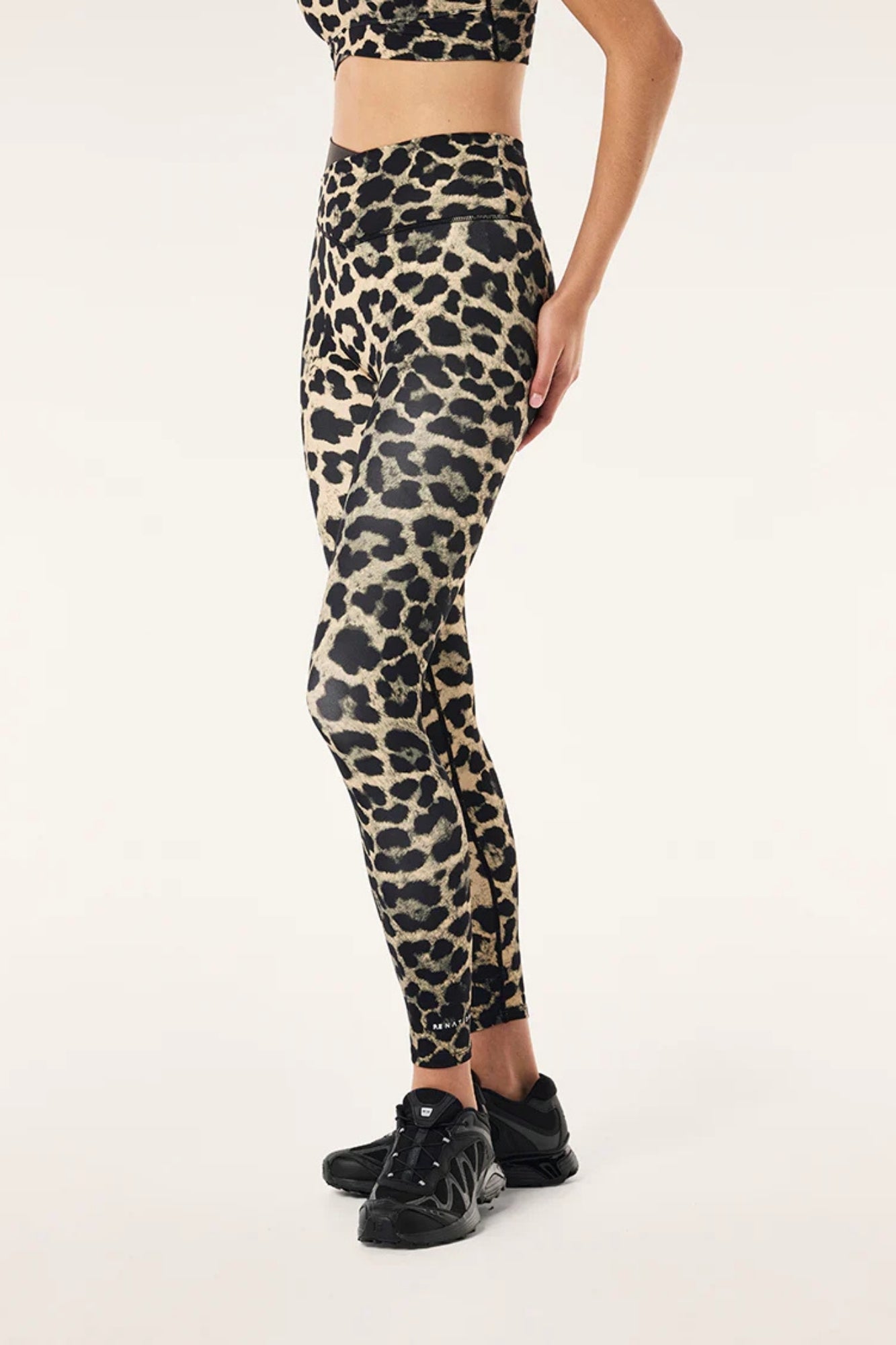 WANDER FULL LENGTH LEOPARD SMOKESTONE LEGGING