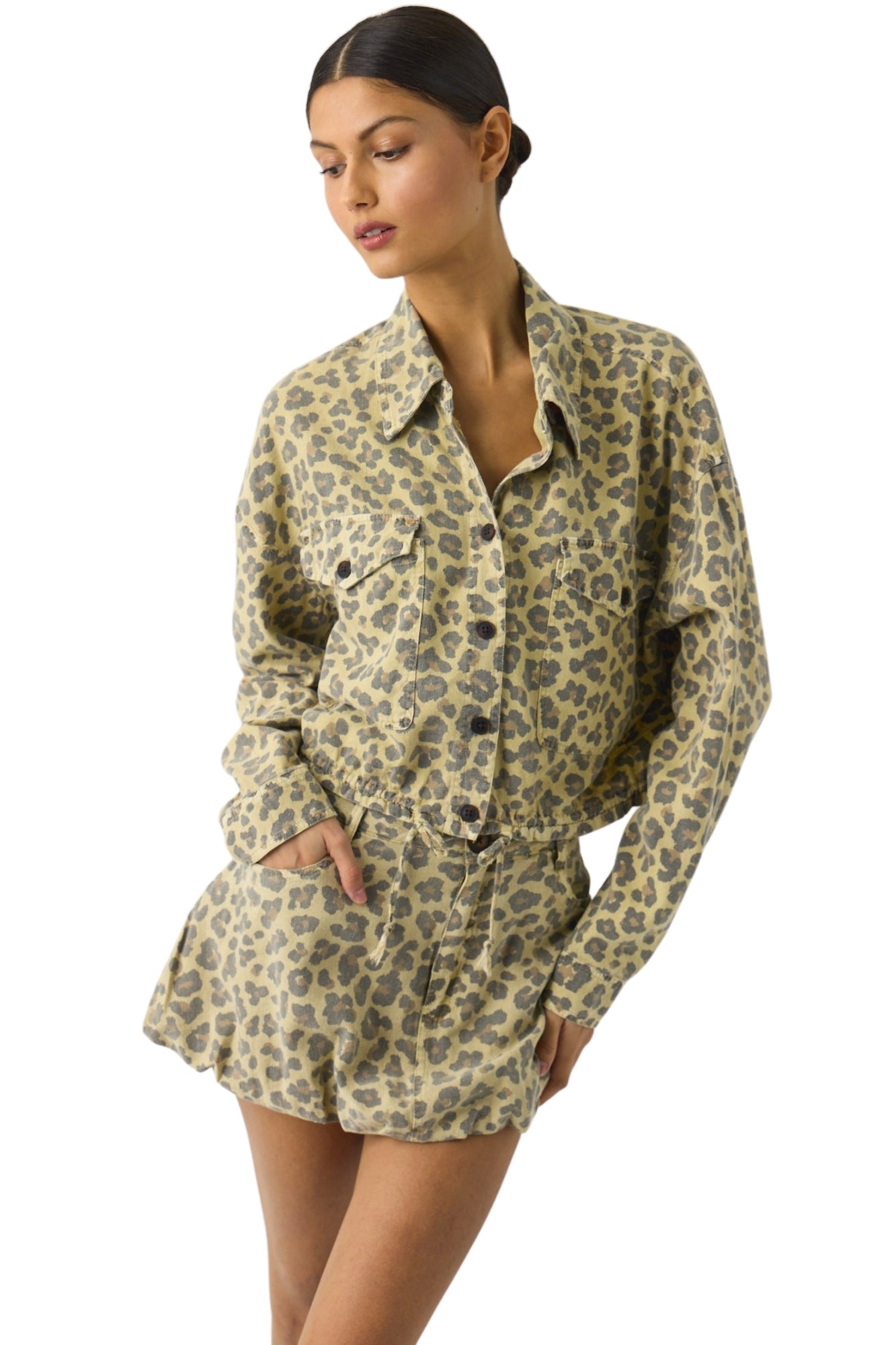 WILD STORY LEOPARD PRINT SHIRT