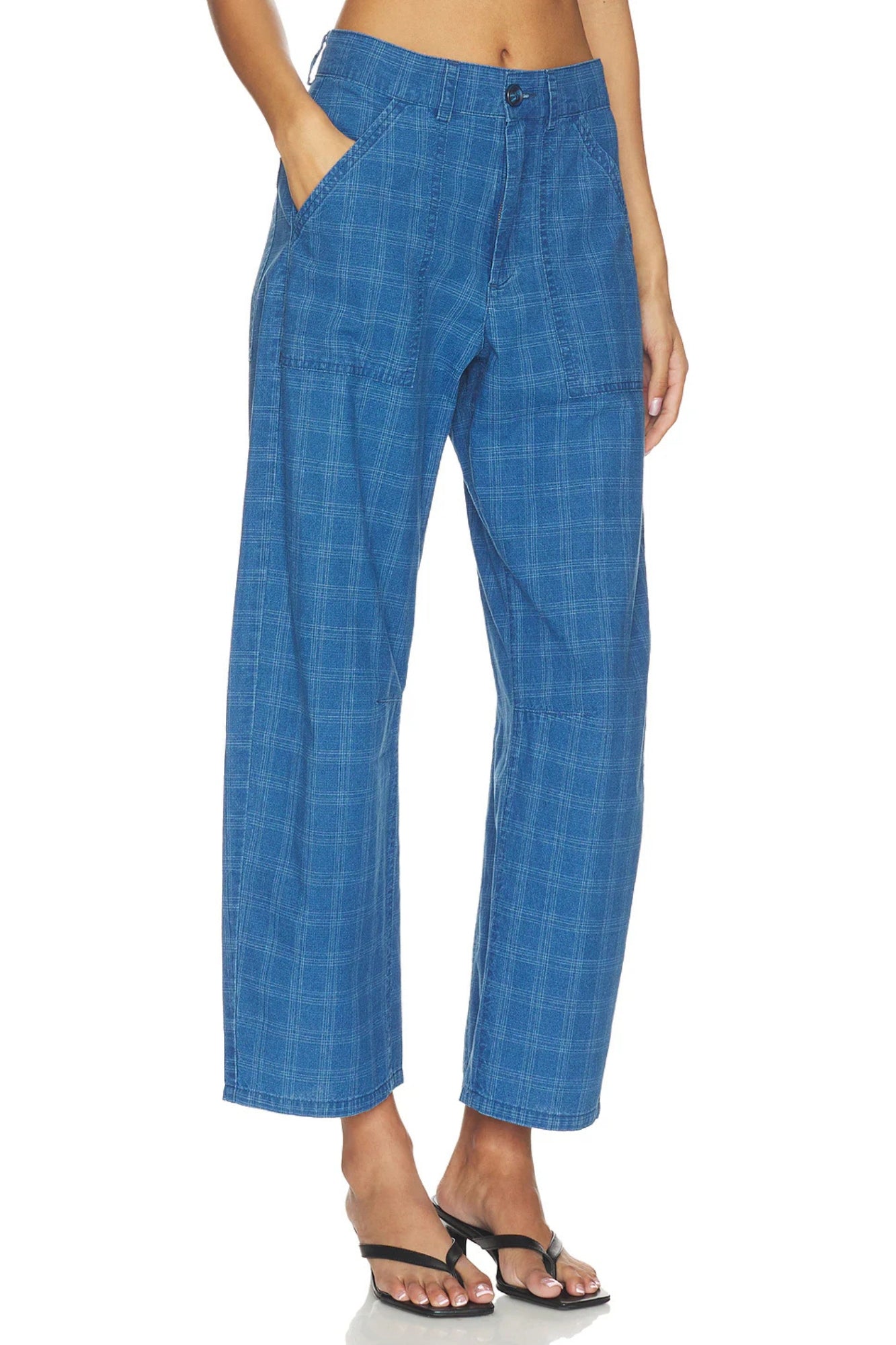 CROSS CREEK PLAID VINTANGE BLUE PANT