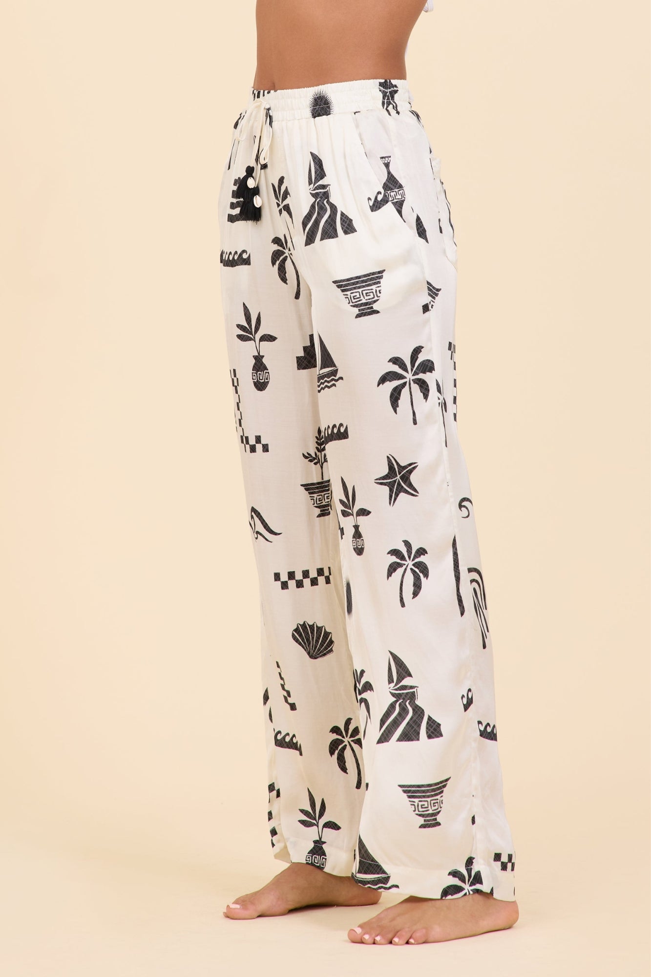 BEACH VIBE SATIN PANT
