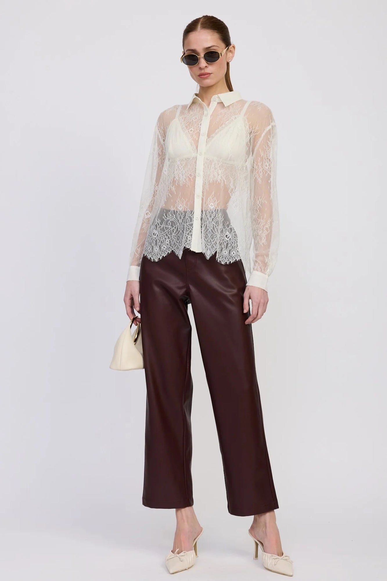 DELPHINE PLUM BROWN PANT