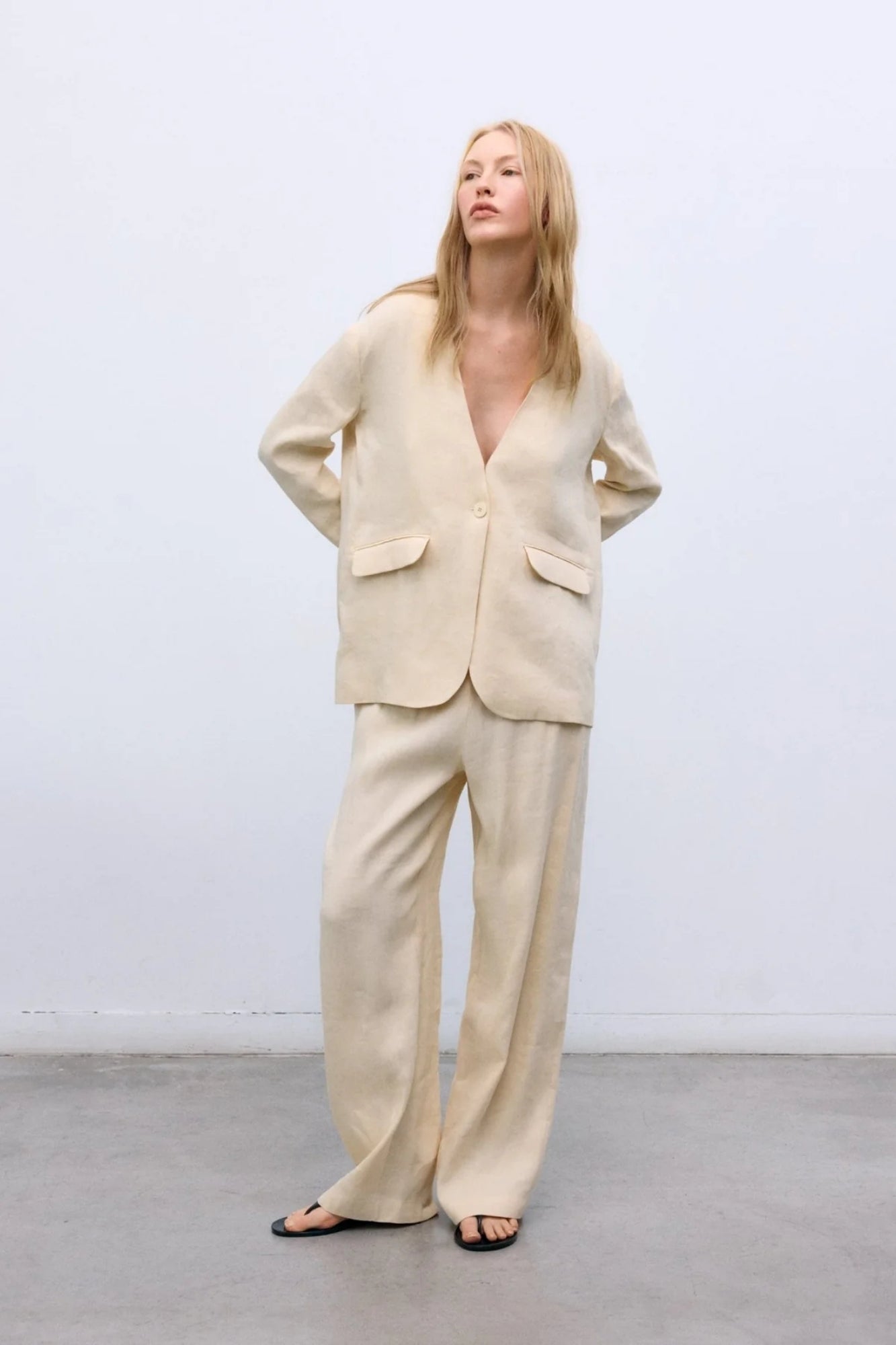 LUZ WOMAN BLAZER ECRU