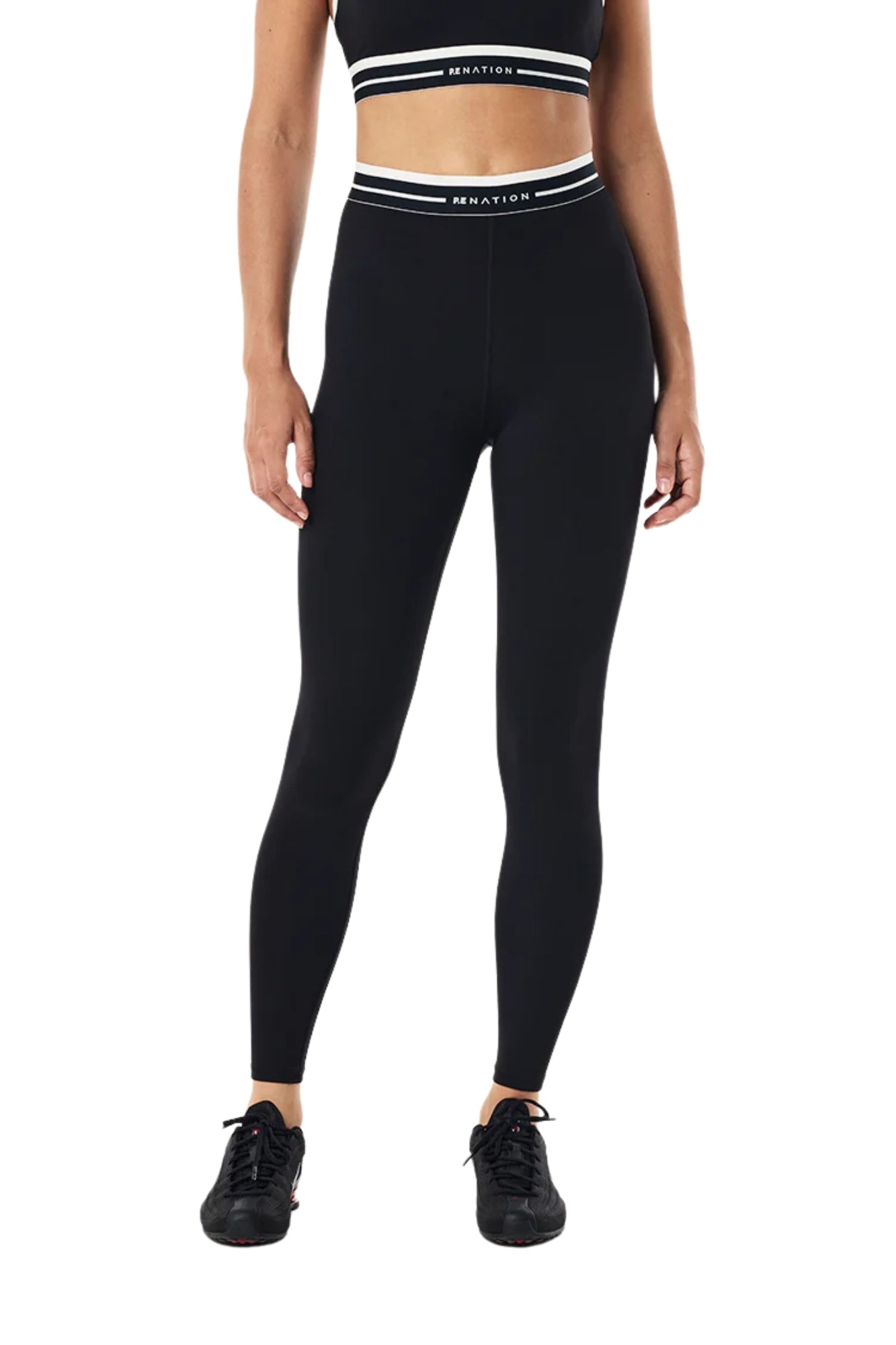 AVANT FULL LENGTH LEGGING IN BLACK AND WHISPER WHITE