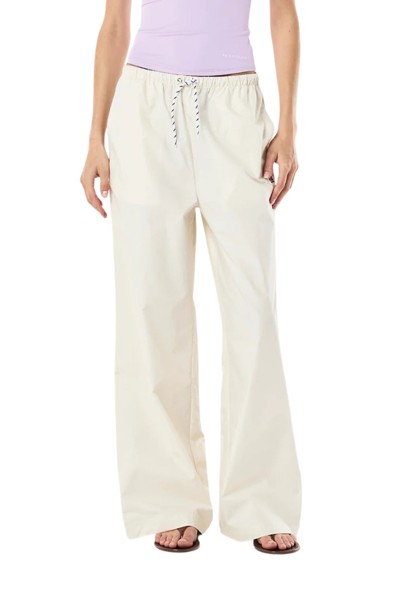 ACE COTTON POPLIN PANTS IN WHISPER WHITE