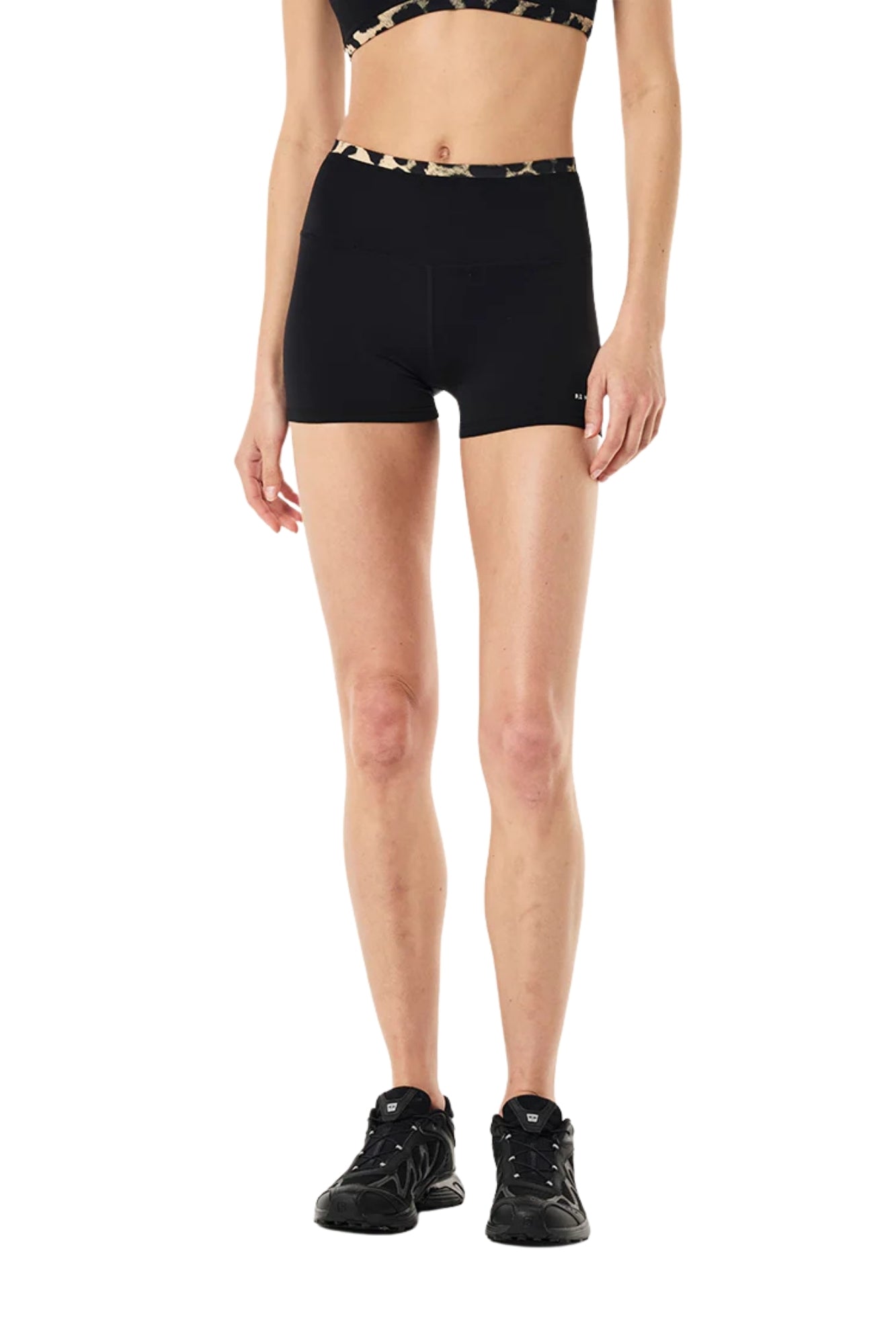 VITA BLACK LEOPARD BIKE SHORT