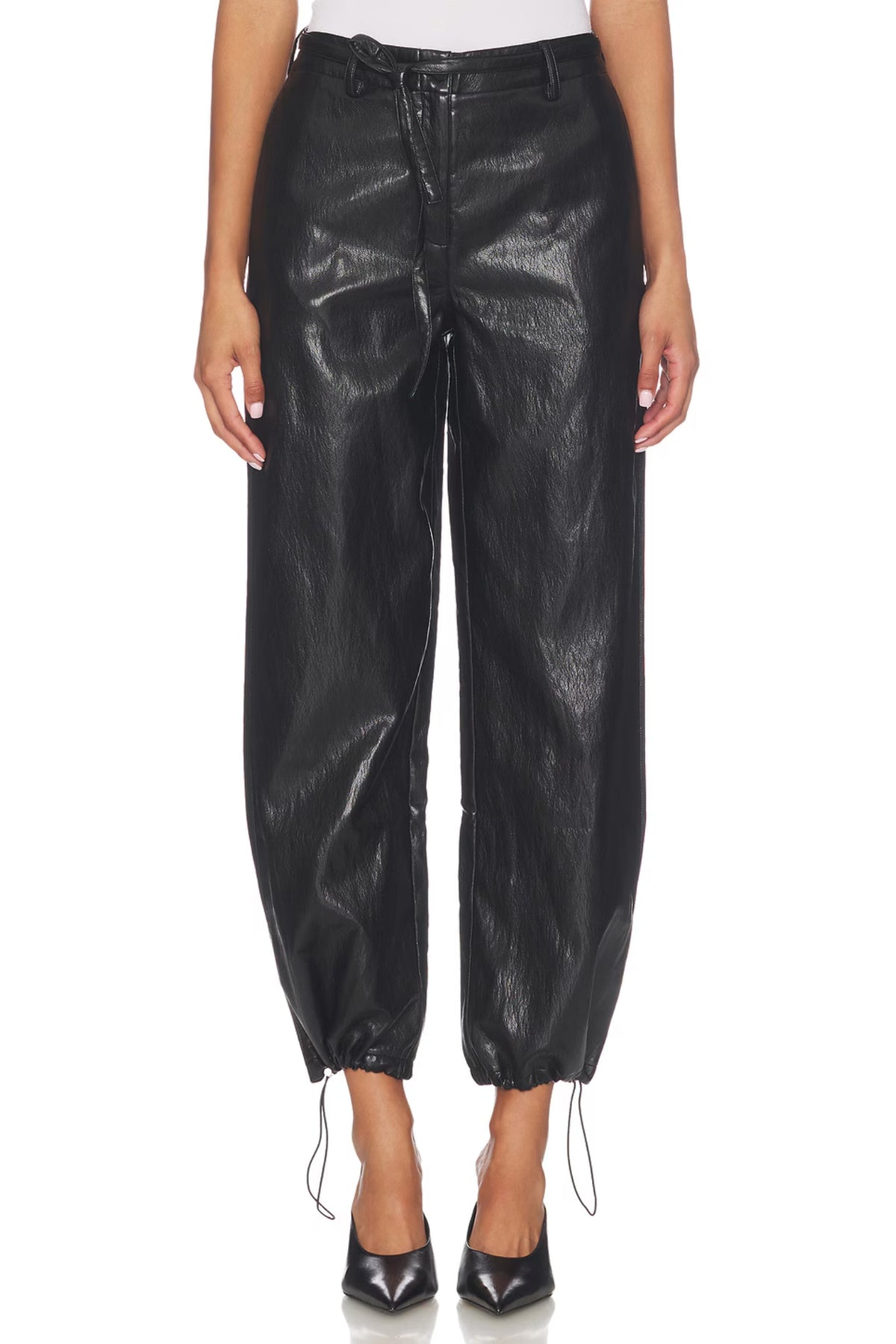 BRIXTON FAUX LEATHER PANT IN BLACK