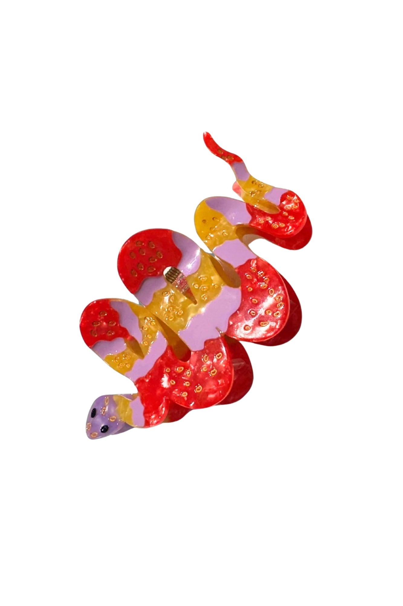HAND PAINTED SNAKE CLAW HAIR CLIP