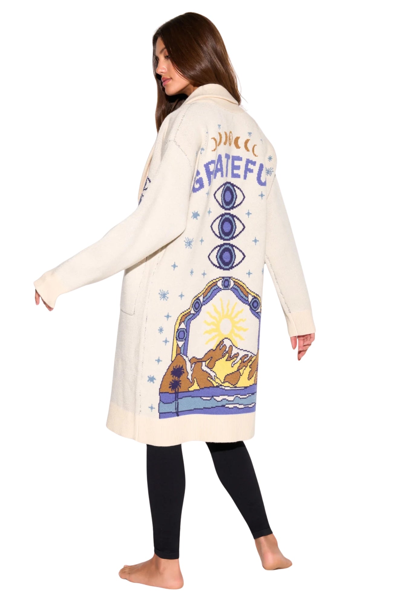 GRATEFUL SKY ESTELLE CARDIGAN WINTER WHITE