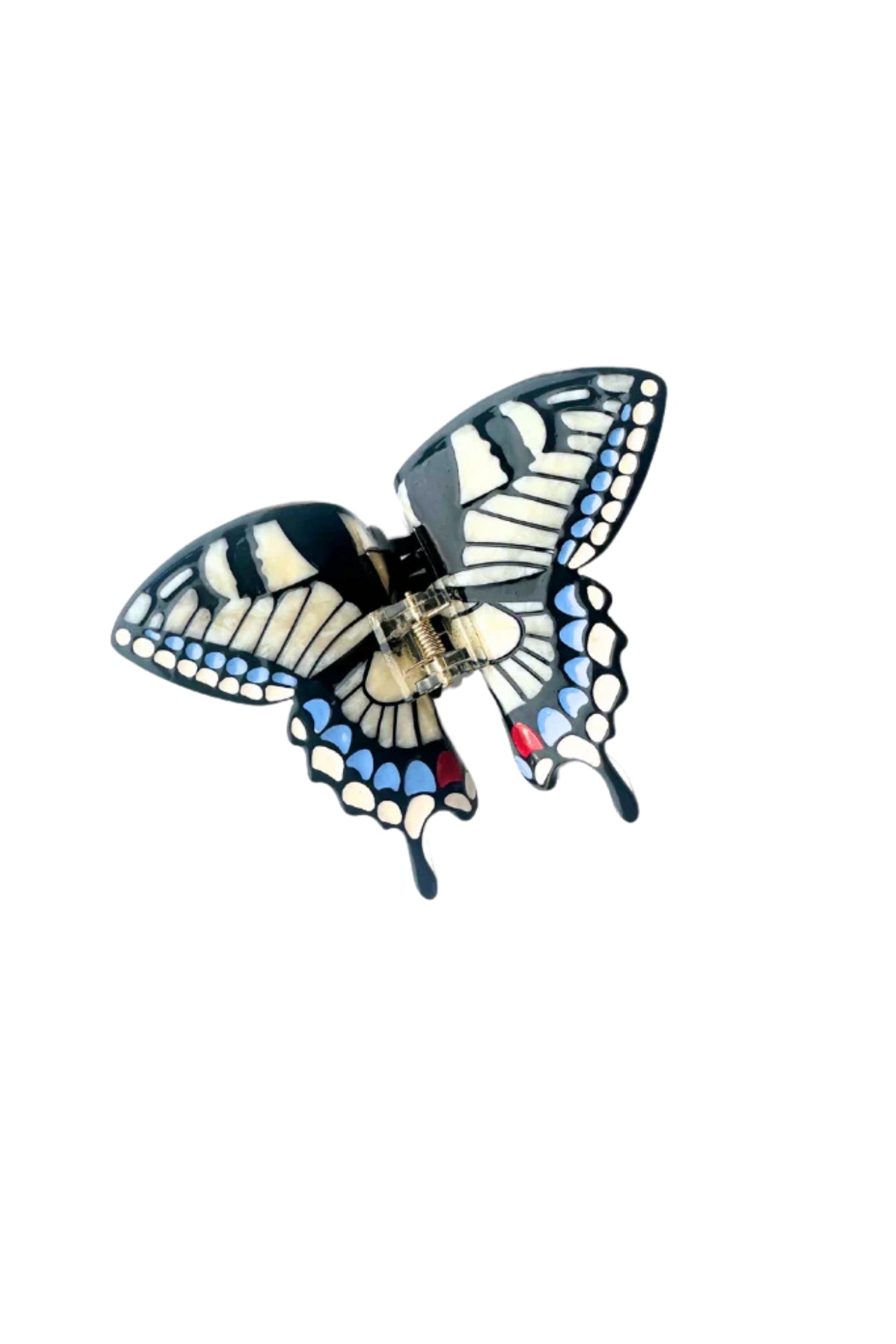 HAND PAINTED SWALLOWTAIL BUTTERFLY CLAW HAIR CLIP